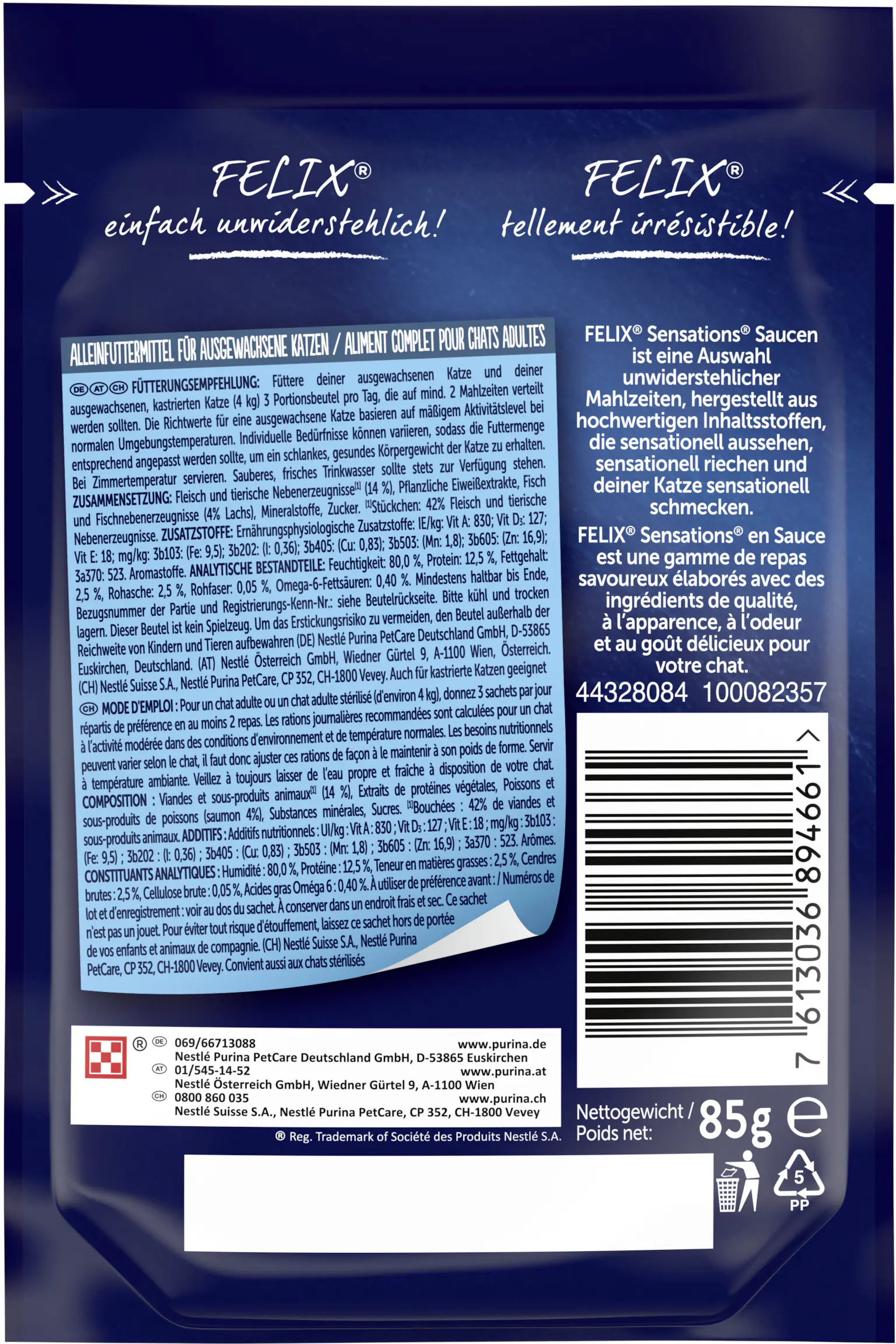 Felix Sensations Saucen Lachs & Garnelen 85 g