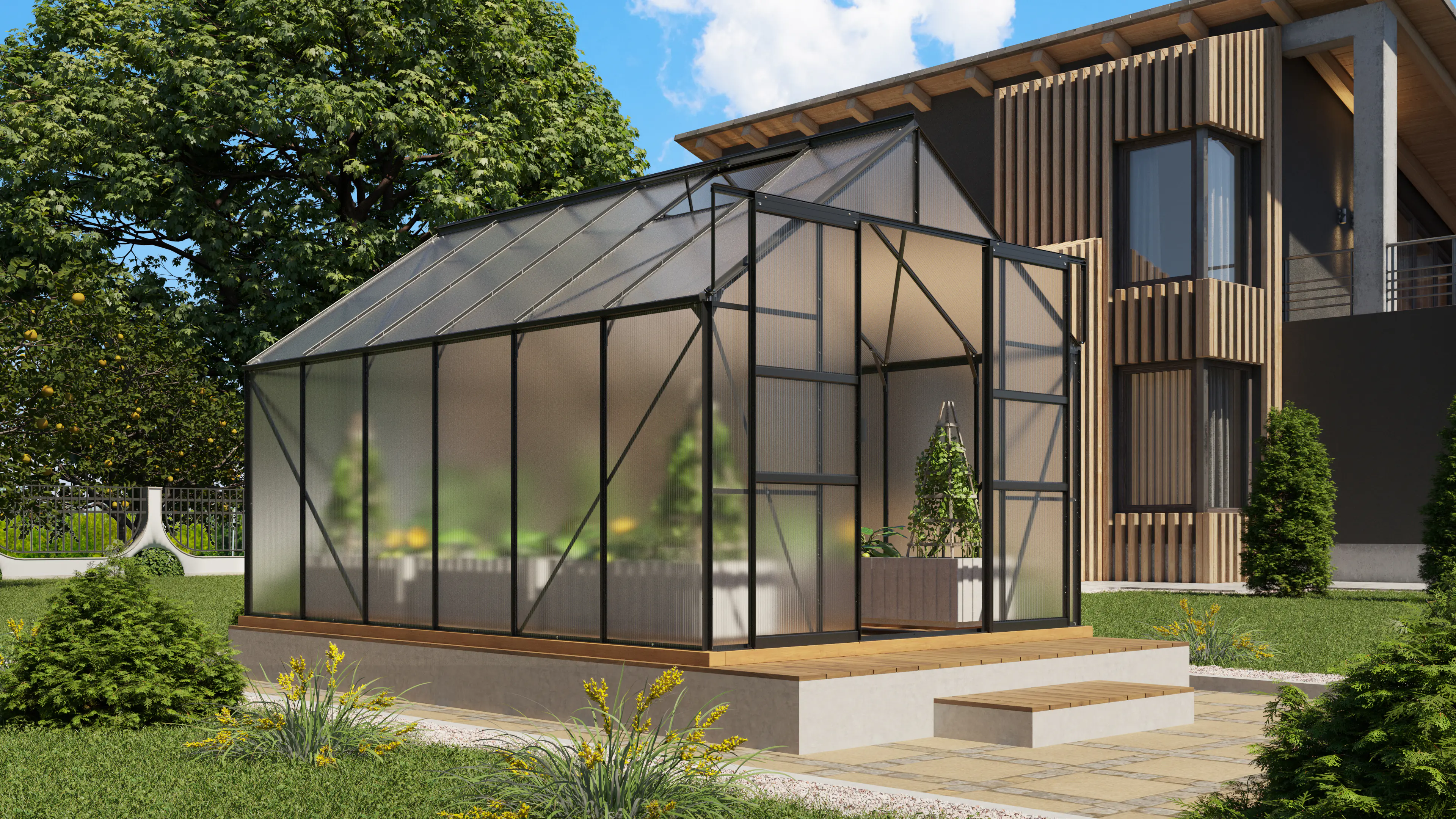 Vitavia Gewächshaus Mars 9900 254 x 379 cm 4 mm Hohlkammerplatten