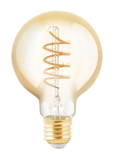 Eglo LED Globe G80 E27 4W amber dim