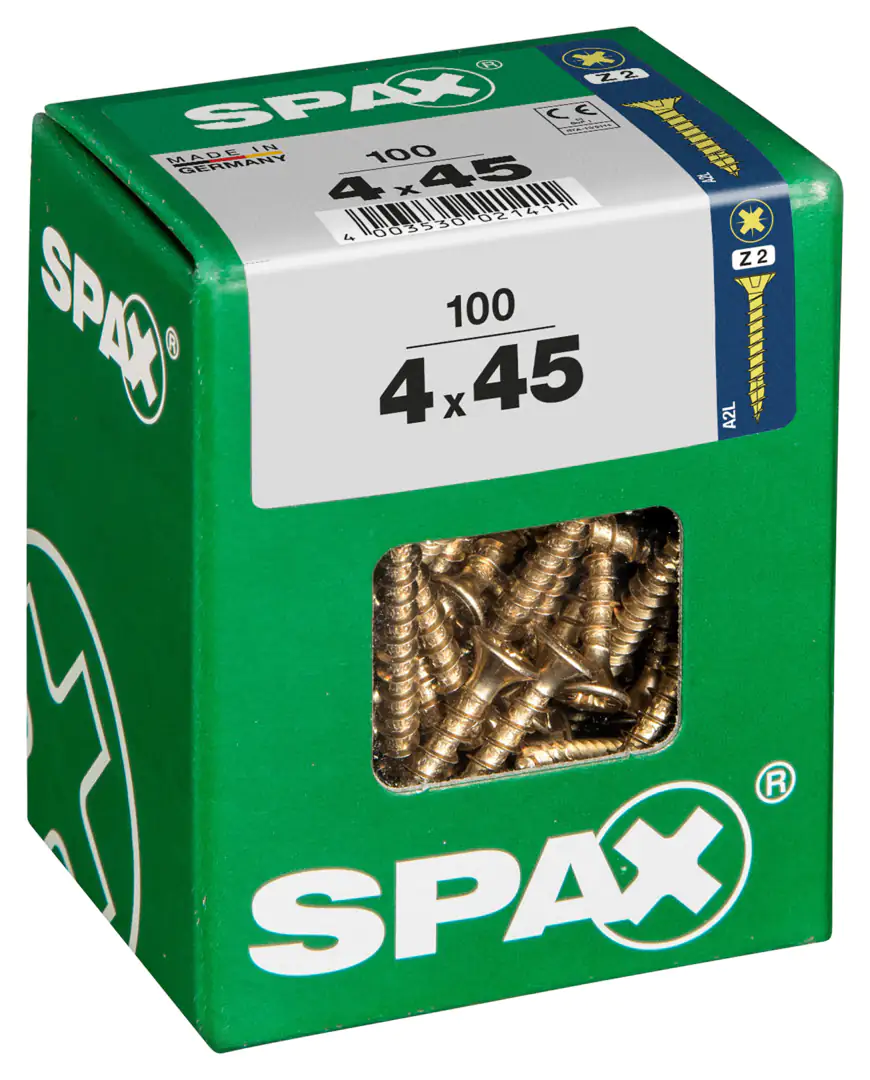 Spax Universalschrauben 4.0 x 45 mm PZ 2 - 100 Stk.
