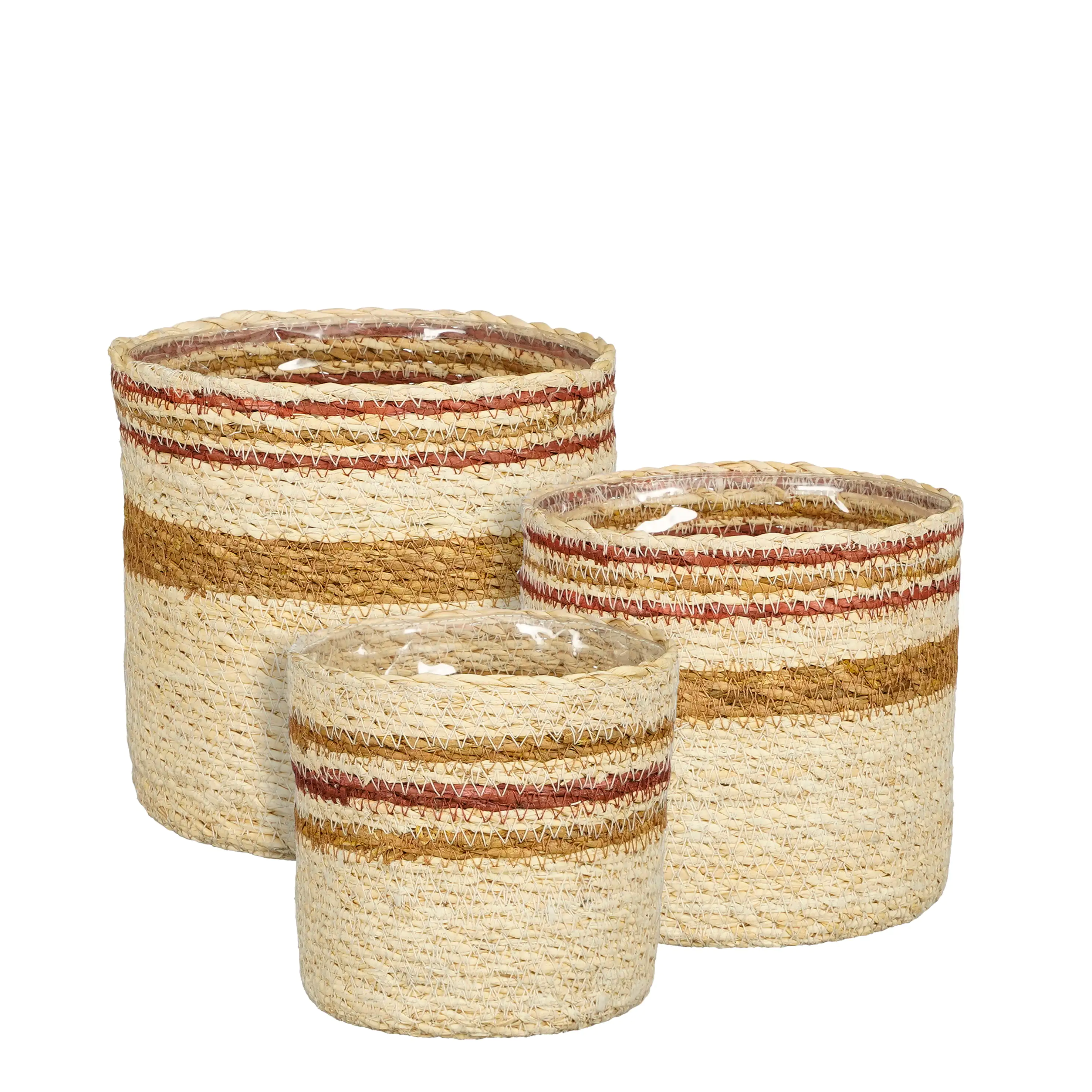 Mica Decorations Pflanzkorb Seegras Jameson Ø 16 x 16 cm gelb