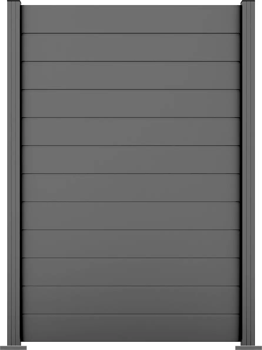 Ambiente Alu-Zaun Grundset Paneel 150 grau 187 x 124,2 cm Ambiente Alu-Zaun Grundset Paneel 150 grau 187 x 124,2 cm