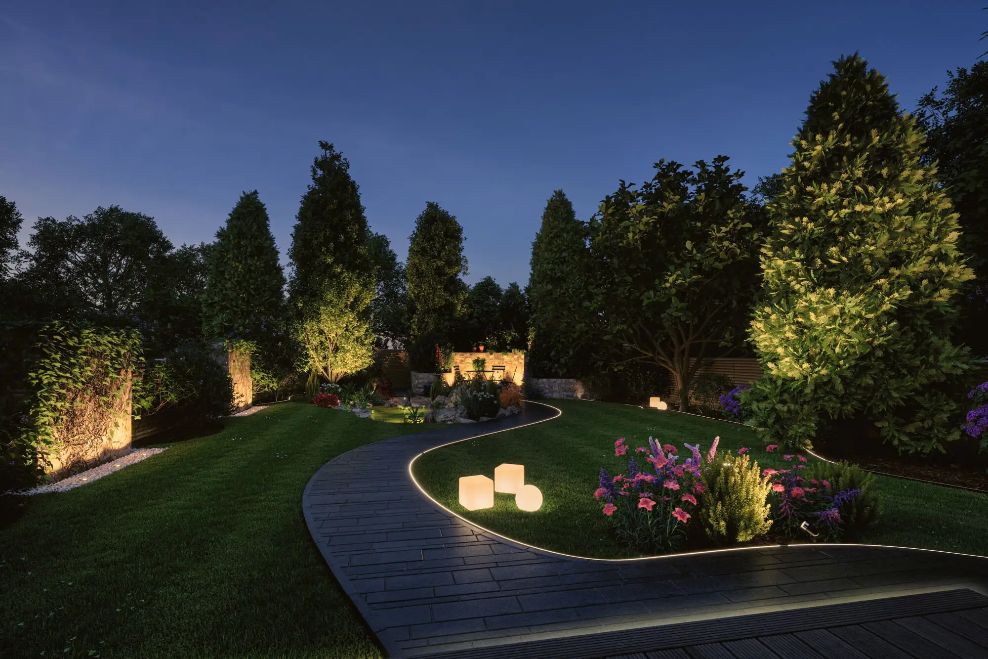 4000870941768_4 Paulmann Plug & Shine LED Lichtobjekt Stone Outdoor, 35 cm, warmweiß