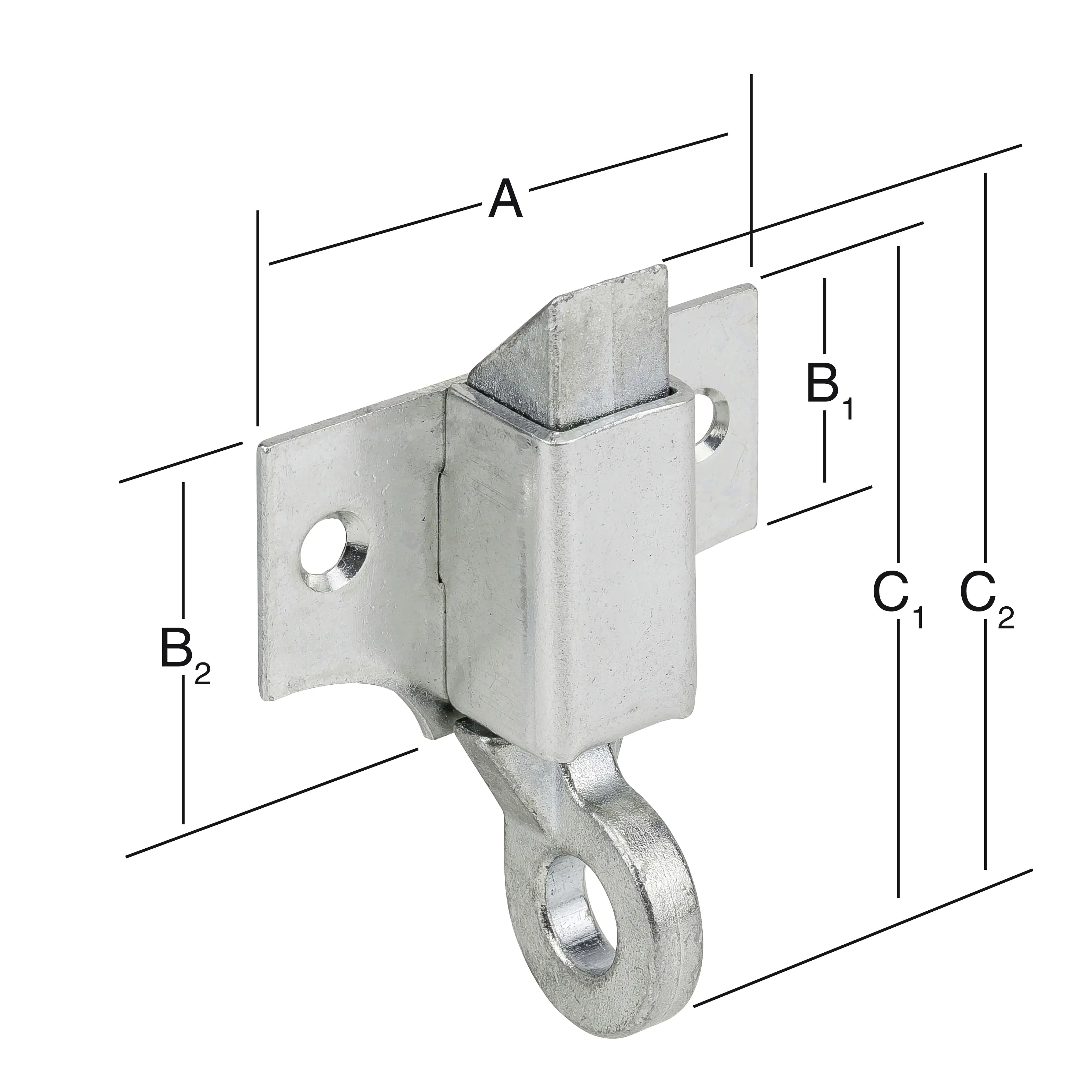 Vormann Oberlichtschnäpper verzinkt 46 x 21/29 x 50/60 mm