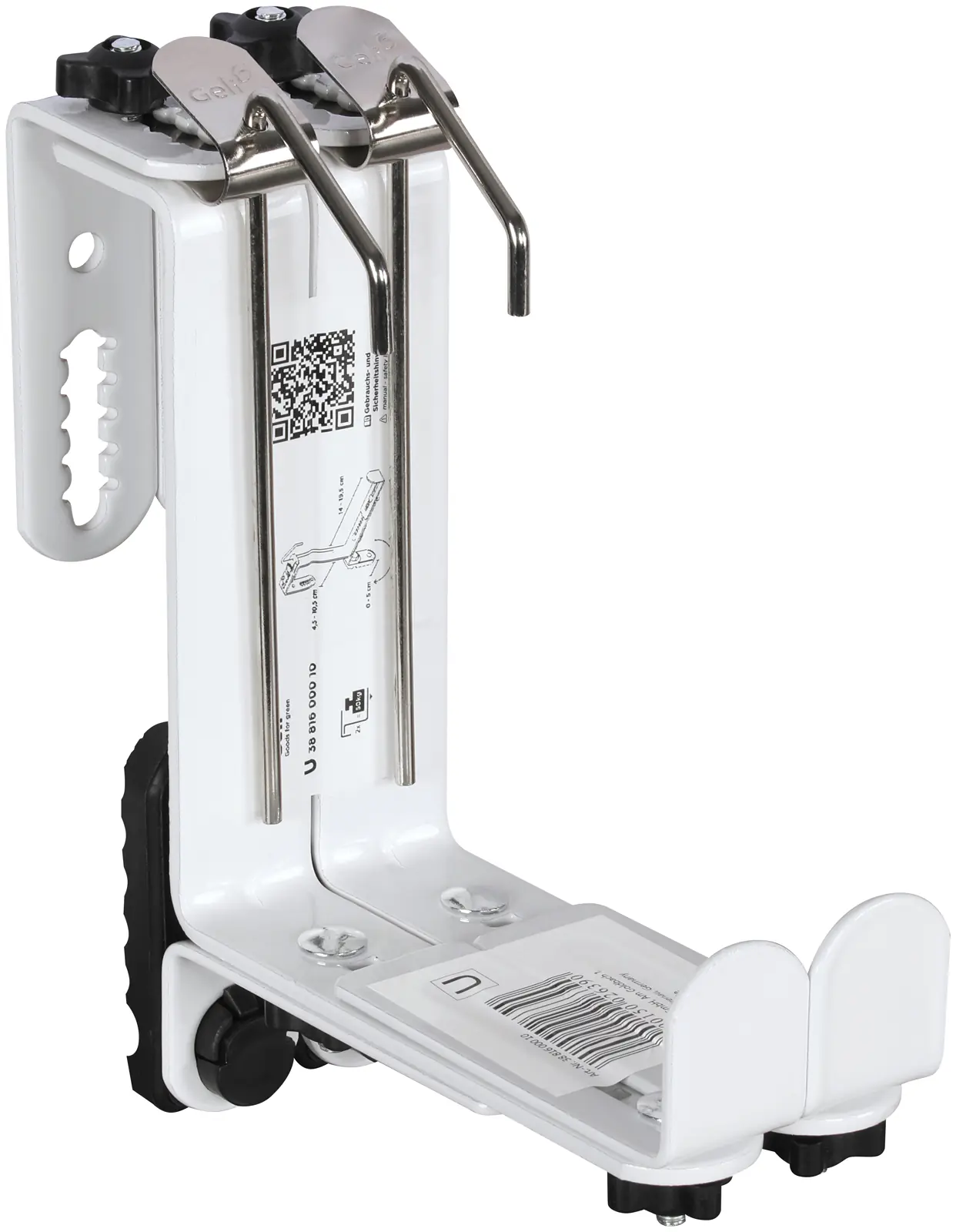 Geli Blumenkastenhalter universal Bandeisen 3-fach verstellbar weiß - 2 Stück