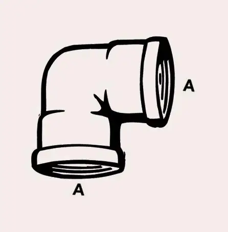 Cornat Winkel messing 1/2" Innengewinde