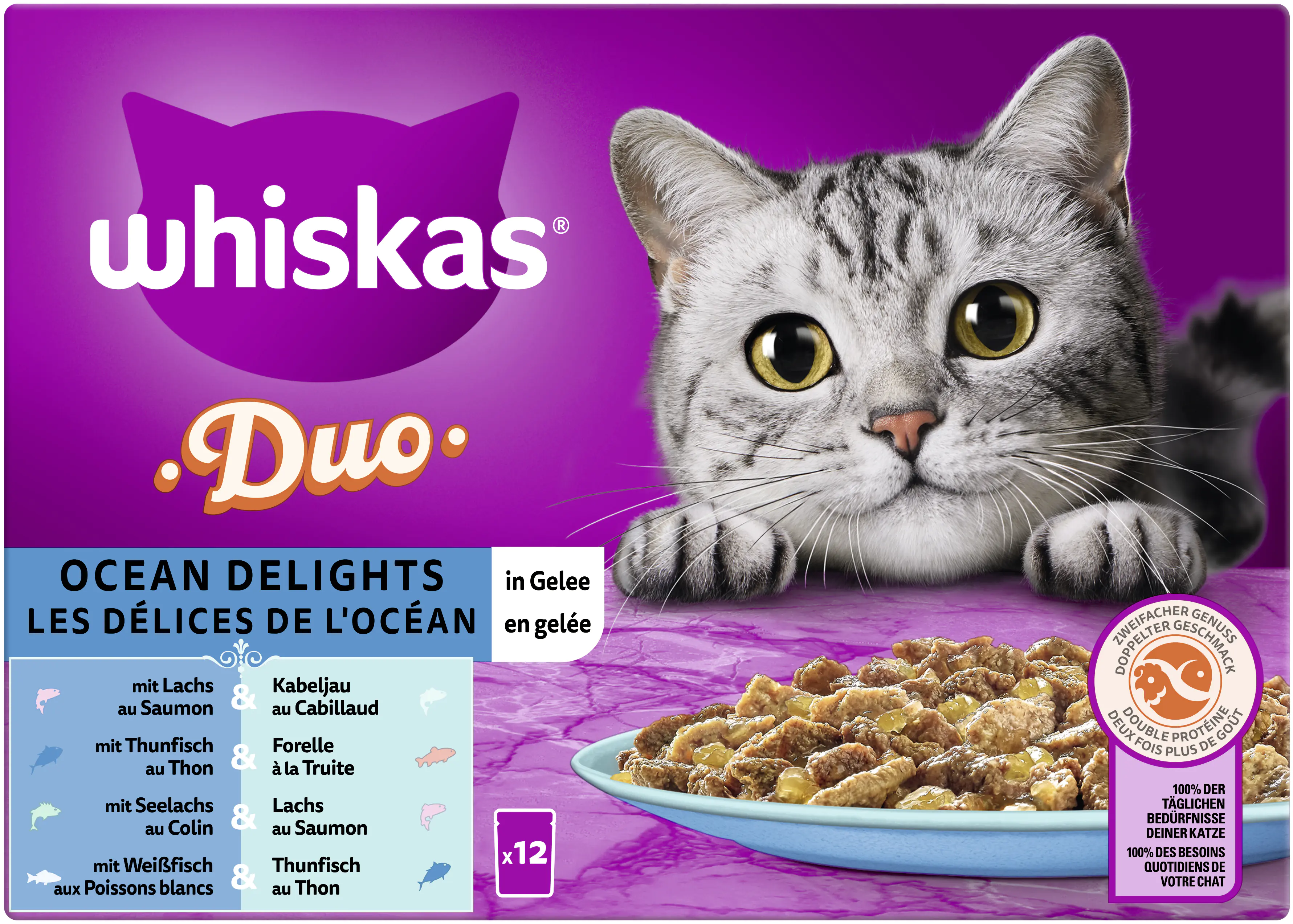 Whiskas Multipack Duo Ocean Delight in Gelee Katzenfutter 12 x 85 g Whiskas Multipack Duo Ocean Delight in Gelee Katzenfutter 12 x 85 g
