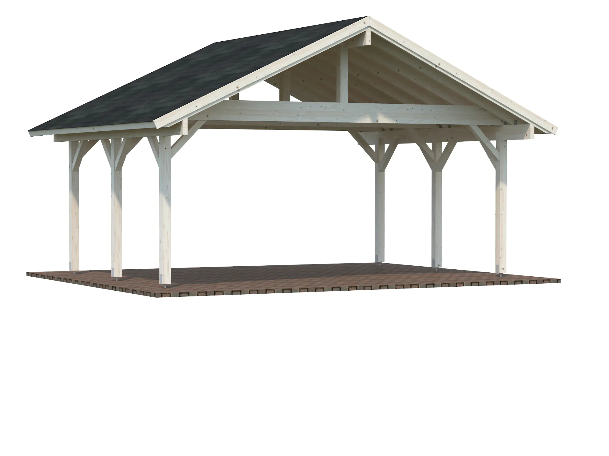 Palmako Carport Robert 555 x 372 cm naturbelassen