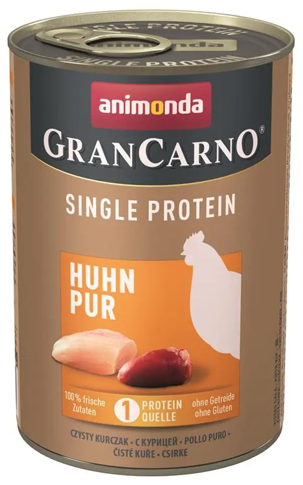 Animonda GranCarno Hundenassfutter Adult Single Protein Huhn pur 400 g