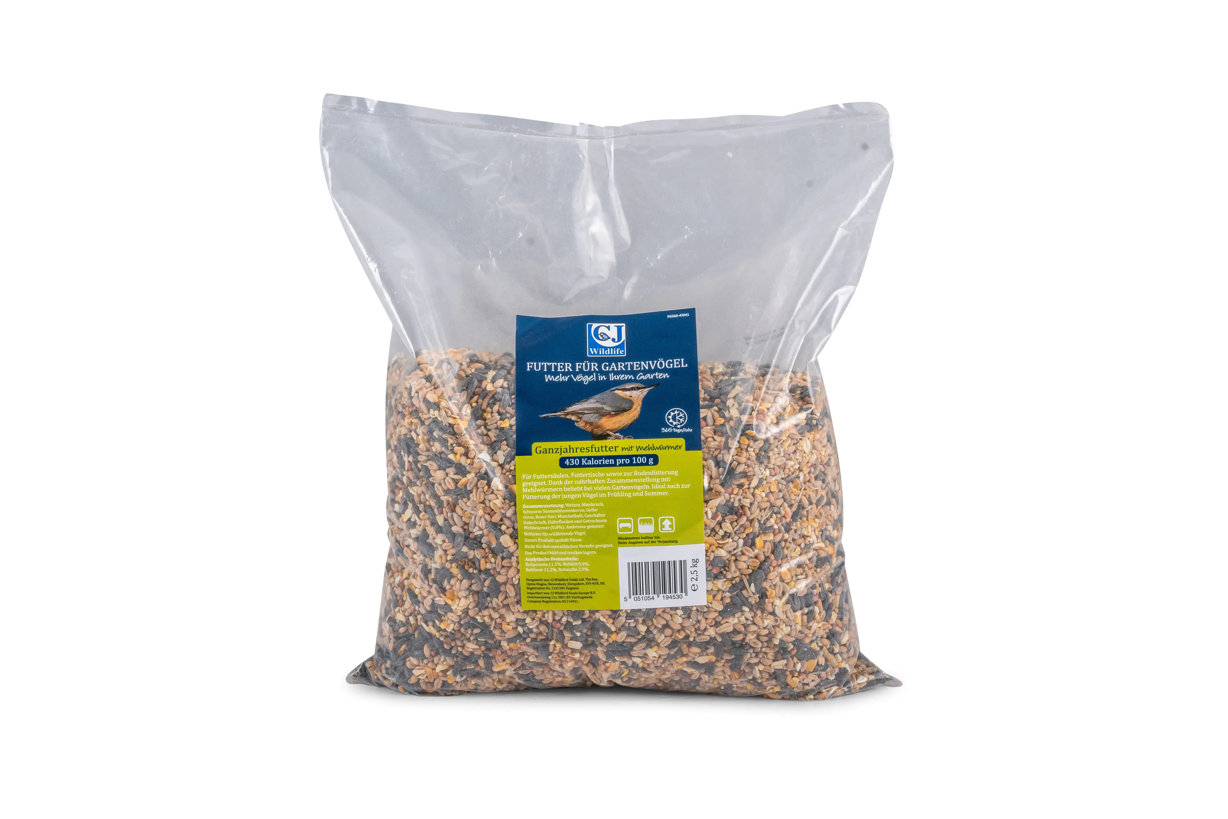 Wildvogelfutter mit Insekten 2,5 kg Beutel