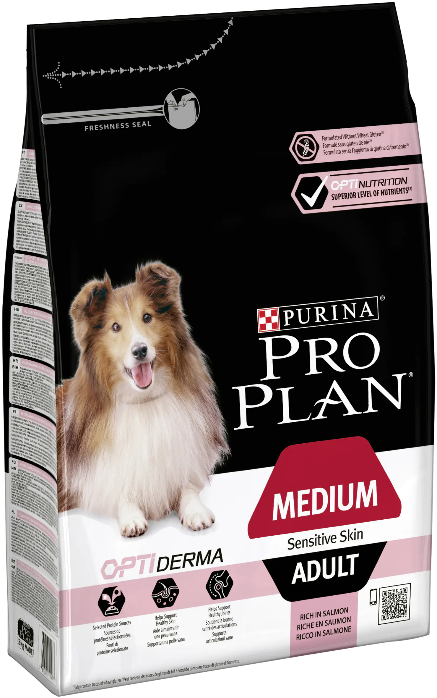 Purina PRO PLAN Dog Medium Adult Sens. Skin Lachs trocken 3 kg Purina PRO PLAN Dog Medium Adult Sens. Skin Lachs trocken 3 kg