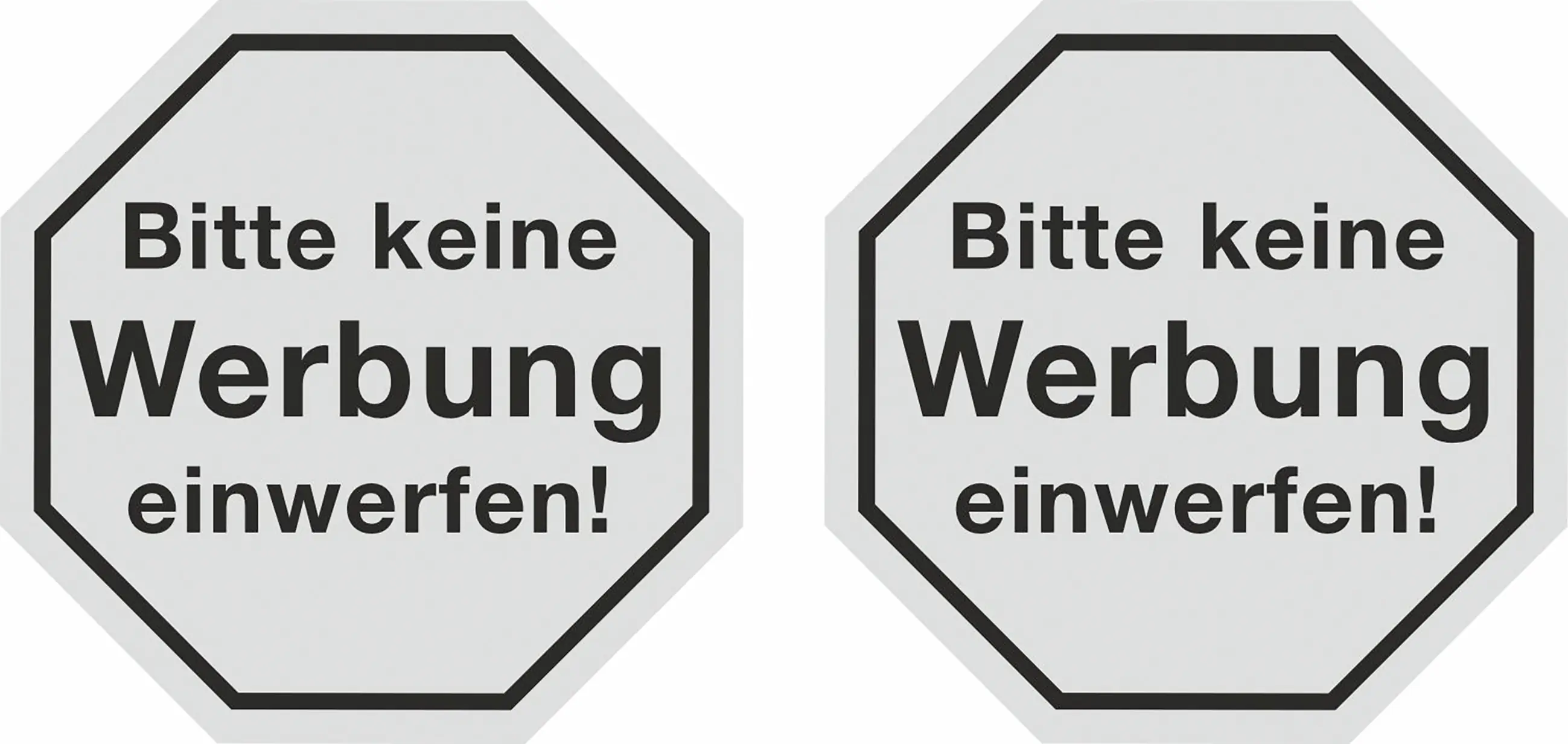 Hermann Schütz Aufkleber Bitte keine Werbung einwerfen! Ø 5 cm - 2 Stück