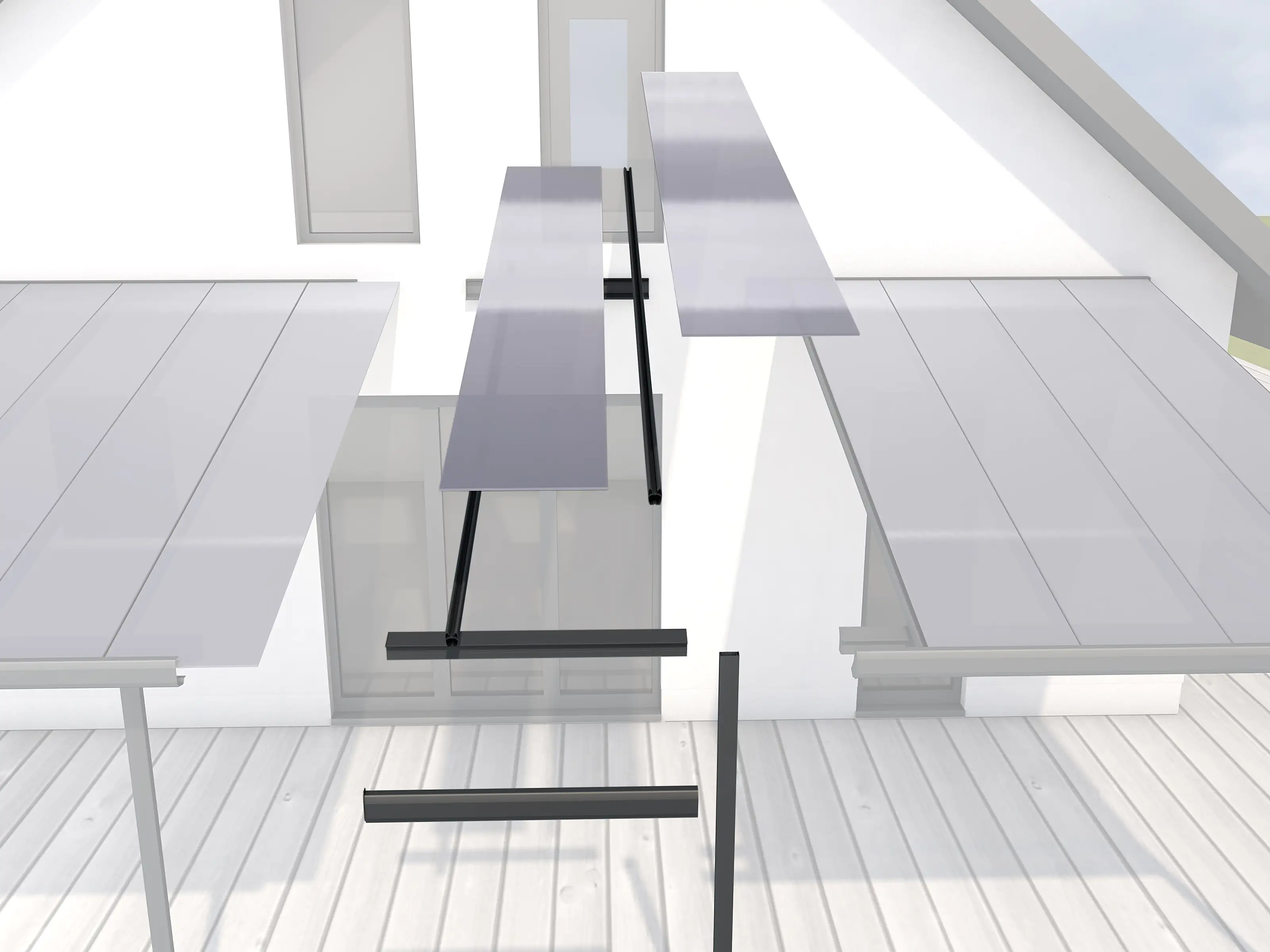 4003412111674 Gutta Terrassenüberdachung Basic 306x406cm weiß