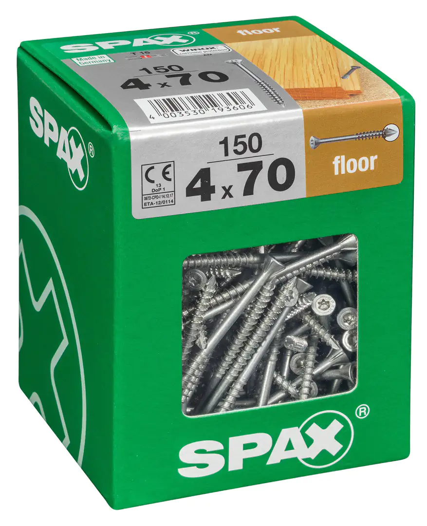 Spax Dielenschrauben 4.0 x 70 mm TX 10 - 150 Stk.