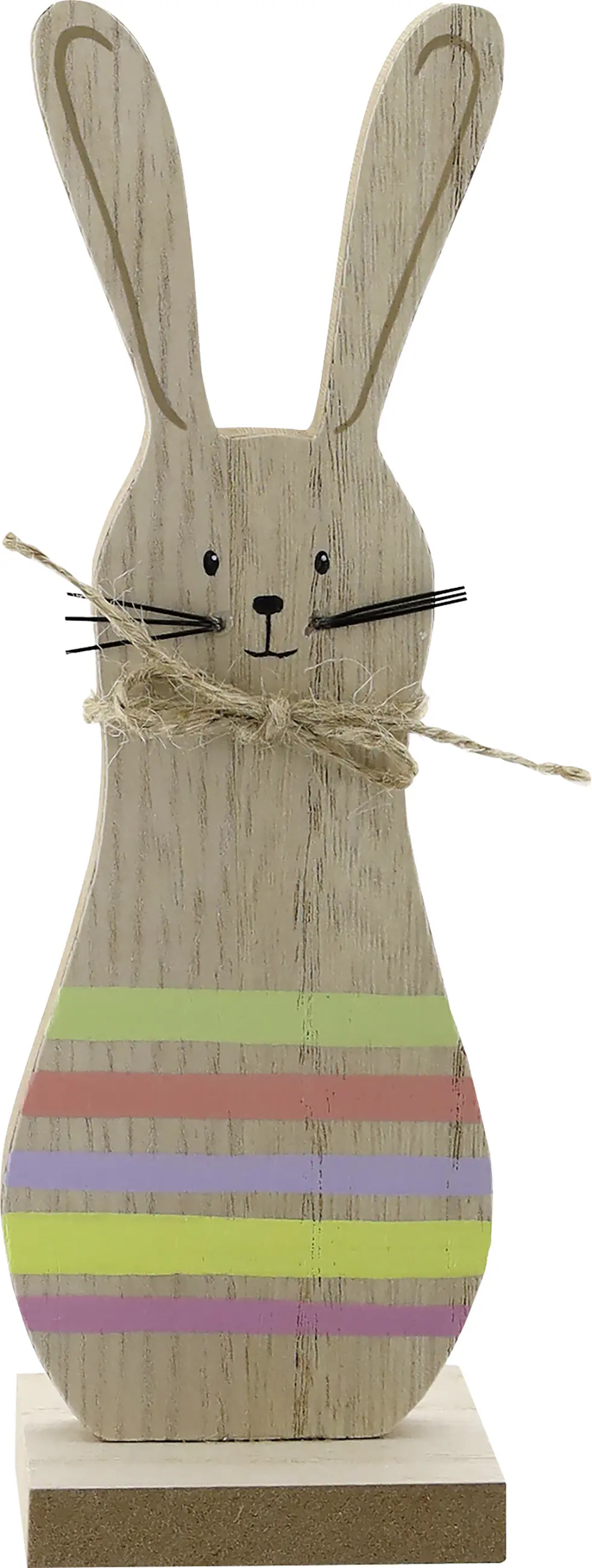 Dekoaufsteller Hase Holz 17,5 x 5,5 cm natur bunt