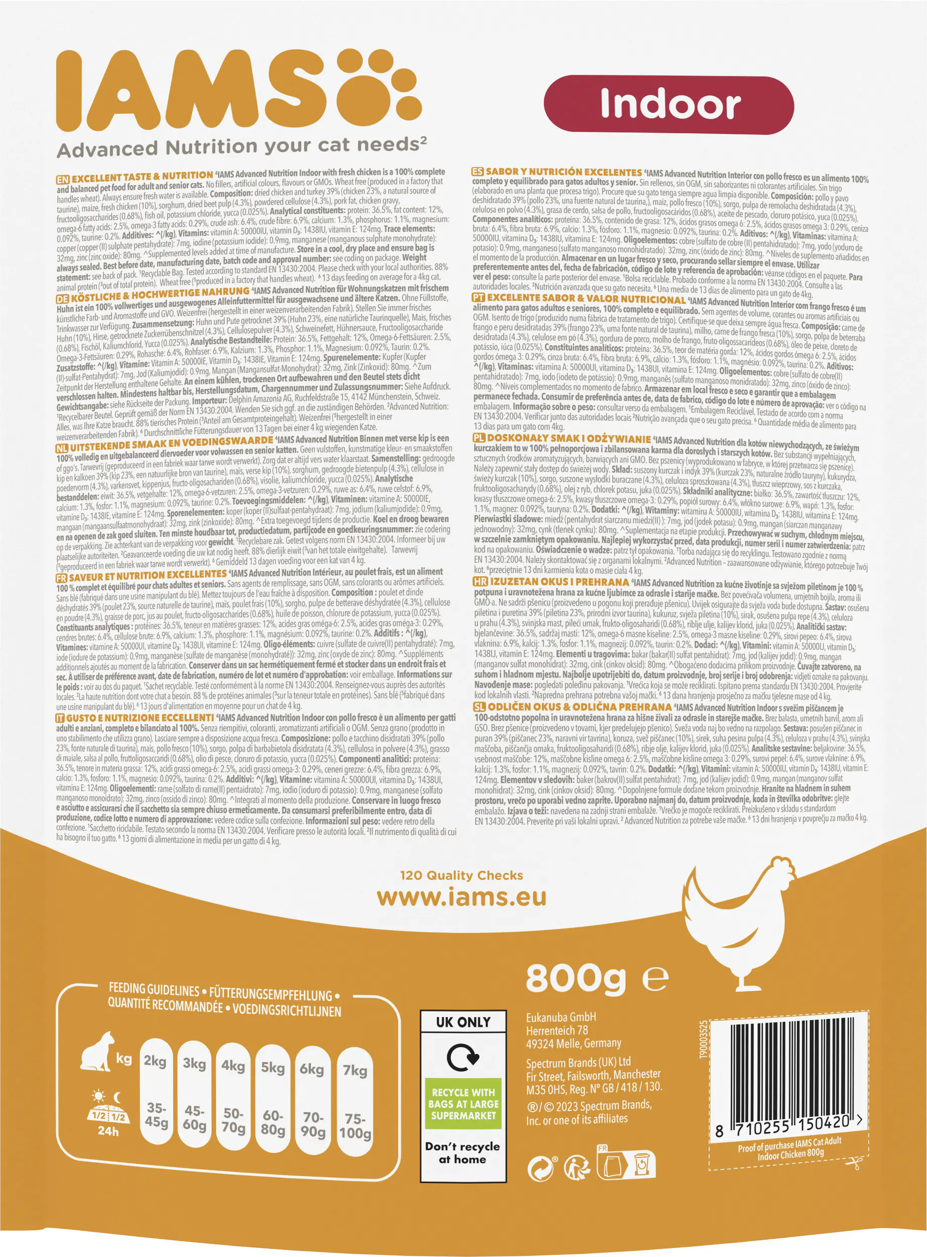 IAMS Vital Katze Indoor Huhn 800g 800g