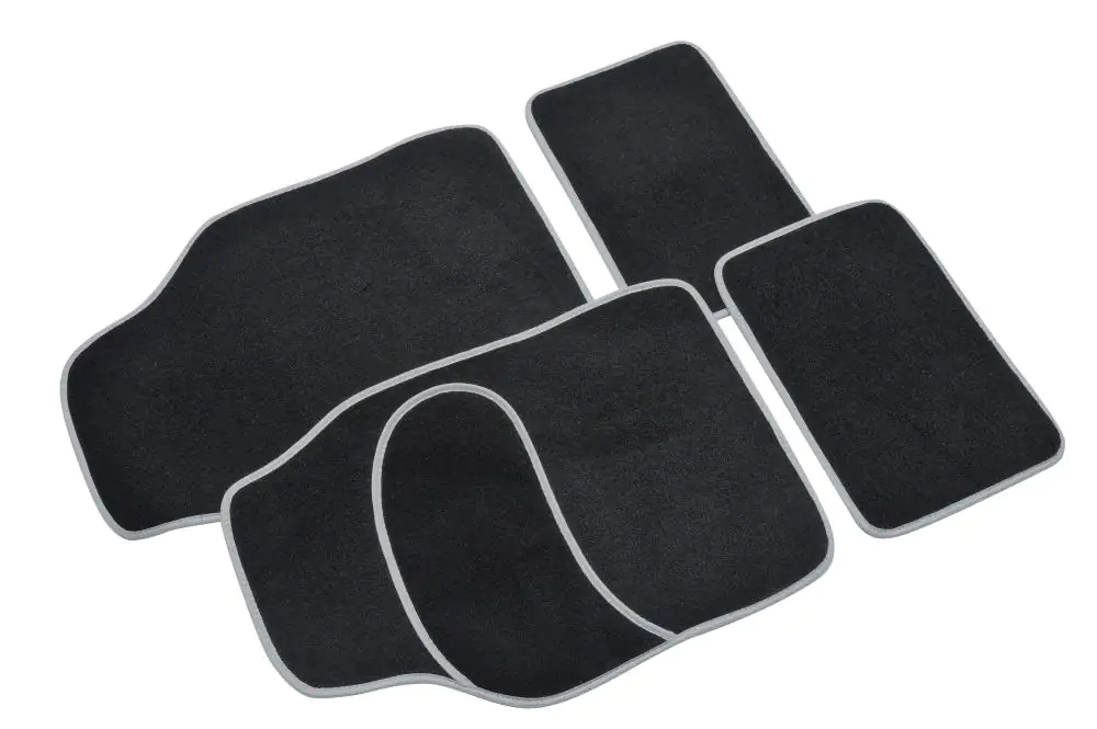 TrendLine Fußmatten Velours schwarz grau