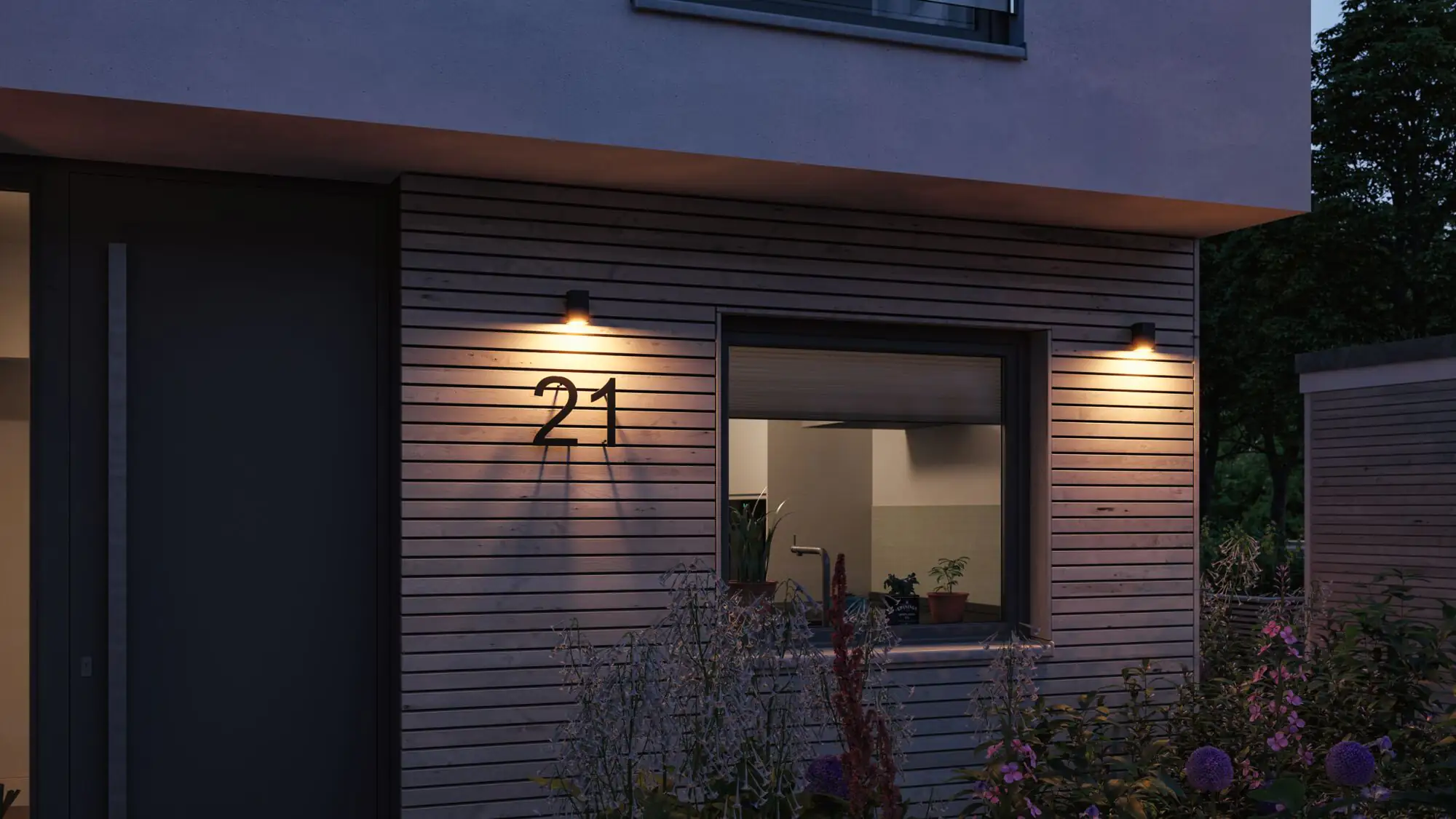 Paulmann LED Außen-Wandleuchte Flame insect-friendly anthra 5,8 x 10,3 cm