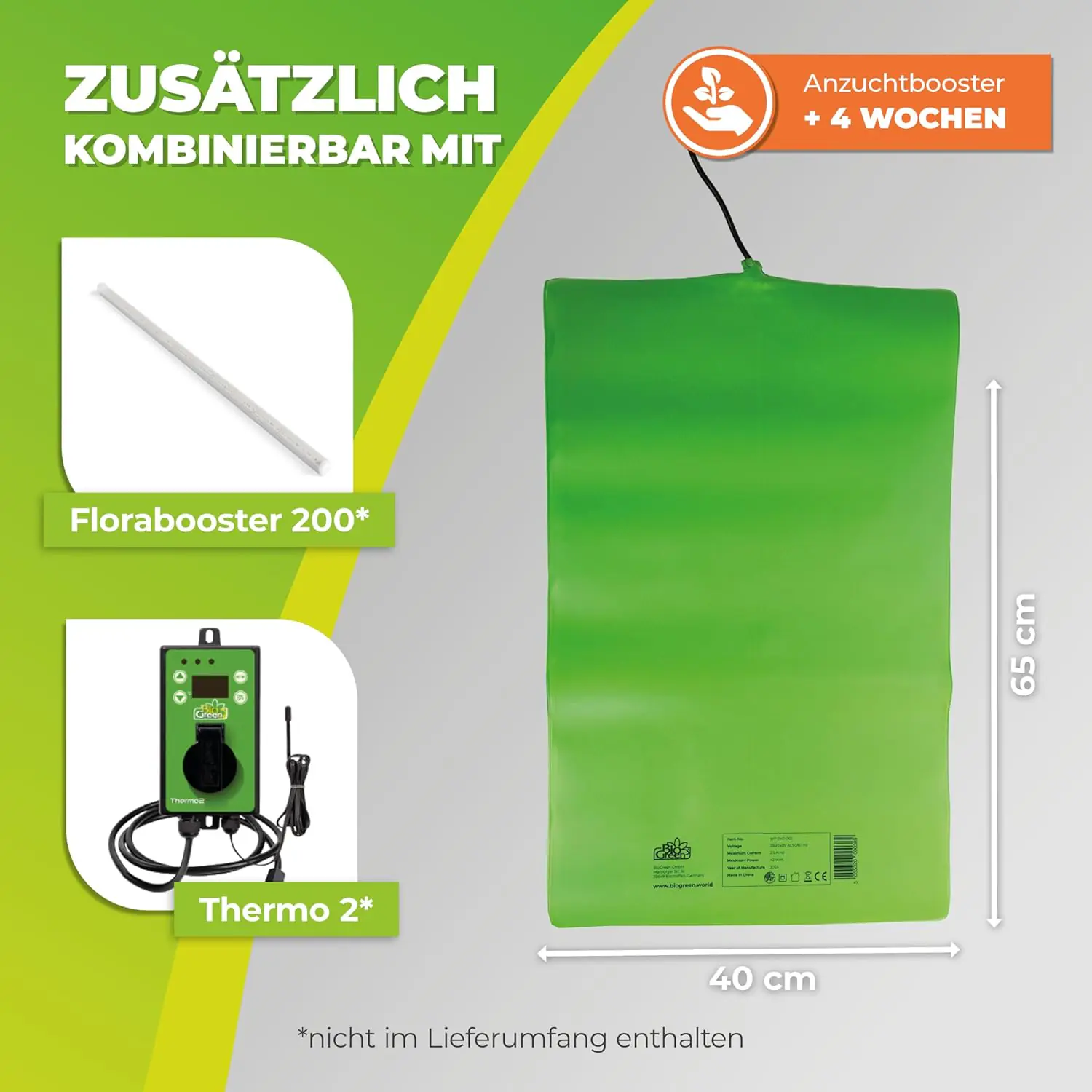 Biogreen Wärmeplatte als Anzuchtbooster für Pflanzen 30 x 60 cm