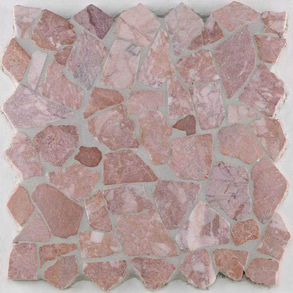 Mosaikfliese Marmor Bruch 30 x 30 cm rot mix Mosaikfliese Marmor Bruch 30 x 30 cm rot mix