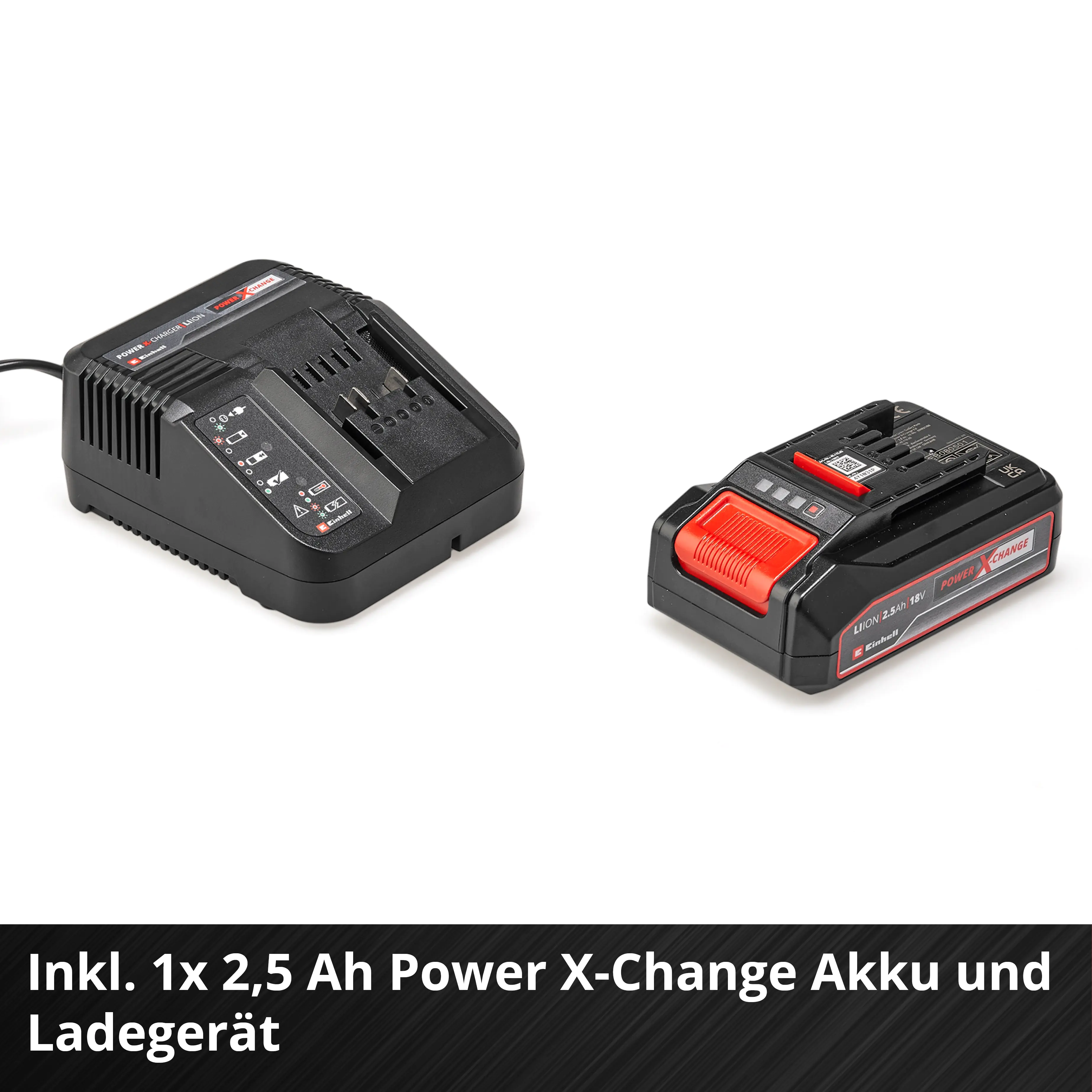 Einhell Akku-Heckenschere GC-CH 1855 55 cm Schnittlänge mit 1 x 2,5 Ah Akku Einhell Akku-Heckenschere GC-CH 1855 55 cm Schnittlänge mit 1 x 2,5 Ah Akku