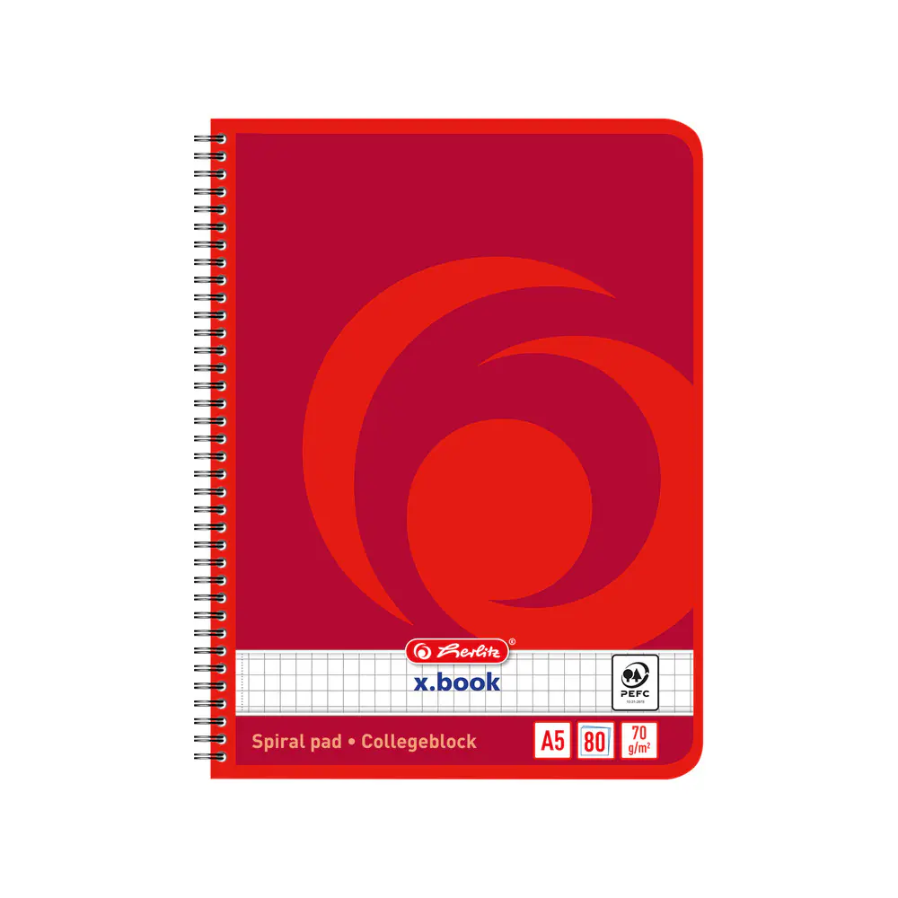 herlitz Collegeblock A5 70g/m² 80 Blatt kariert