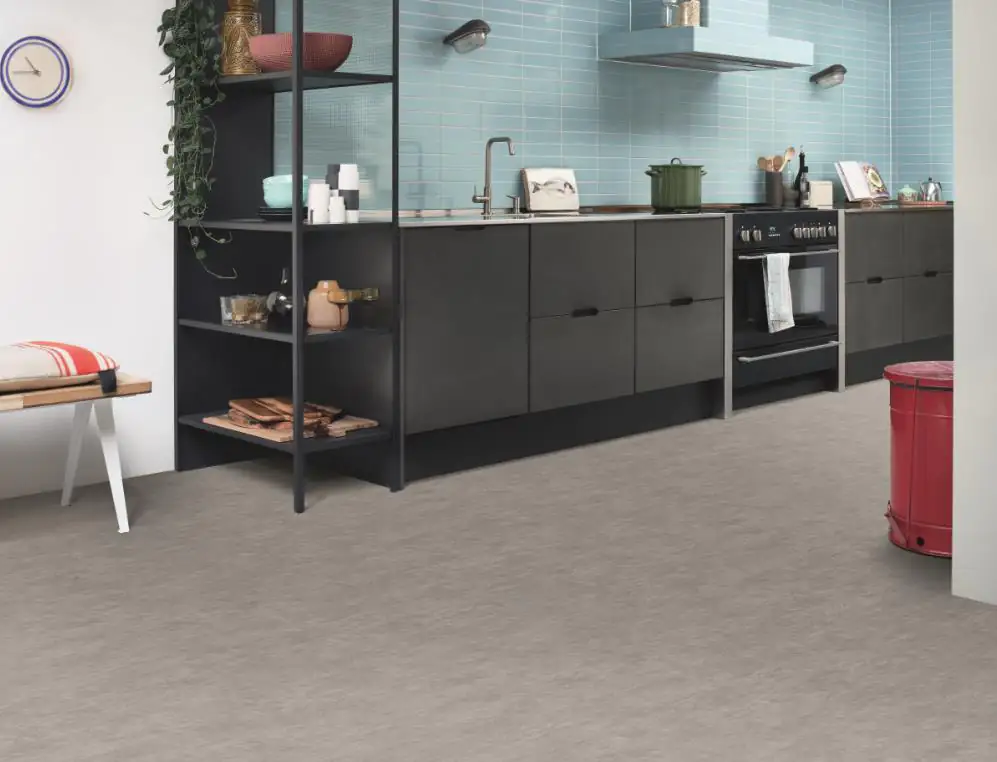 Bodenbelag Vinyl PrimeTex Betonoptik grau, 4 m  breit