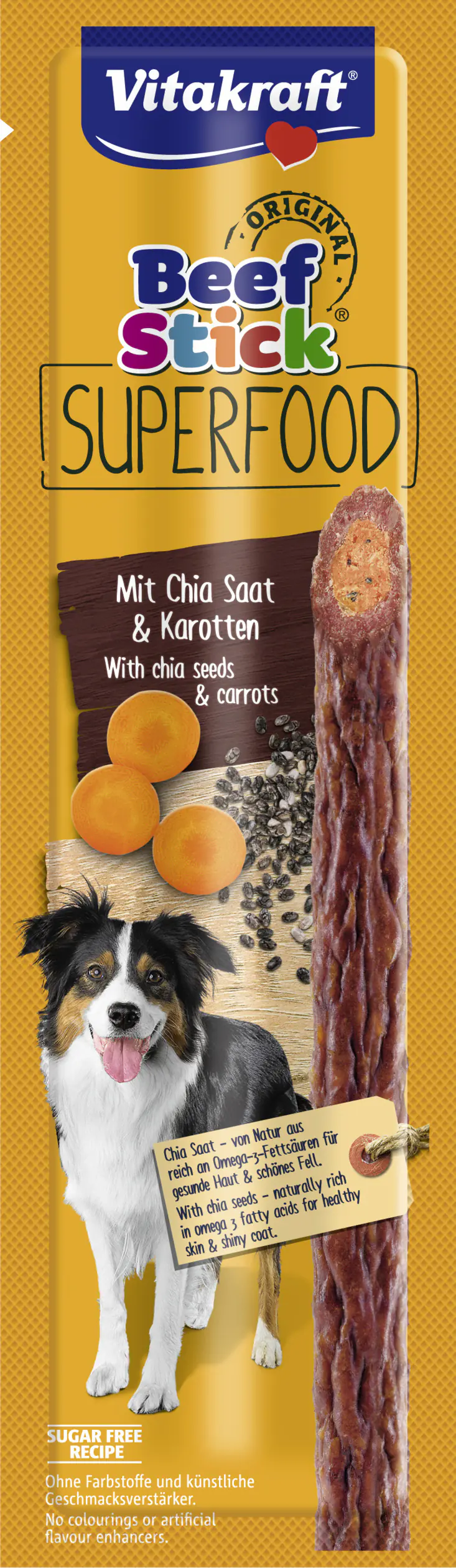 Vitakraft Beef Stick®Superfood Carott & ChiaSaat 1 Stück / 30 g
