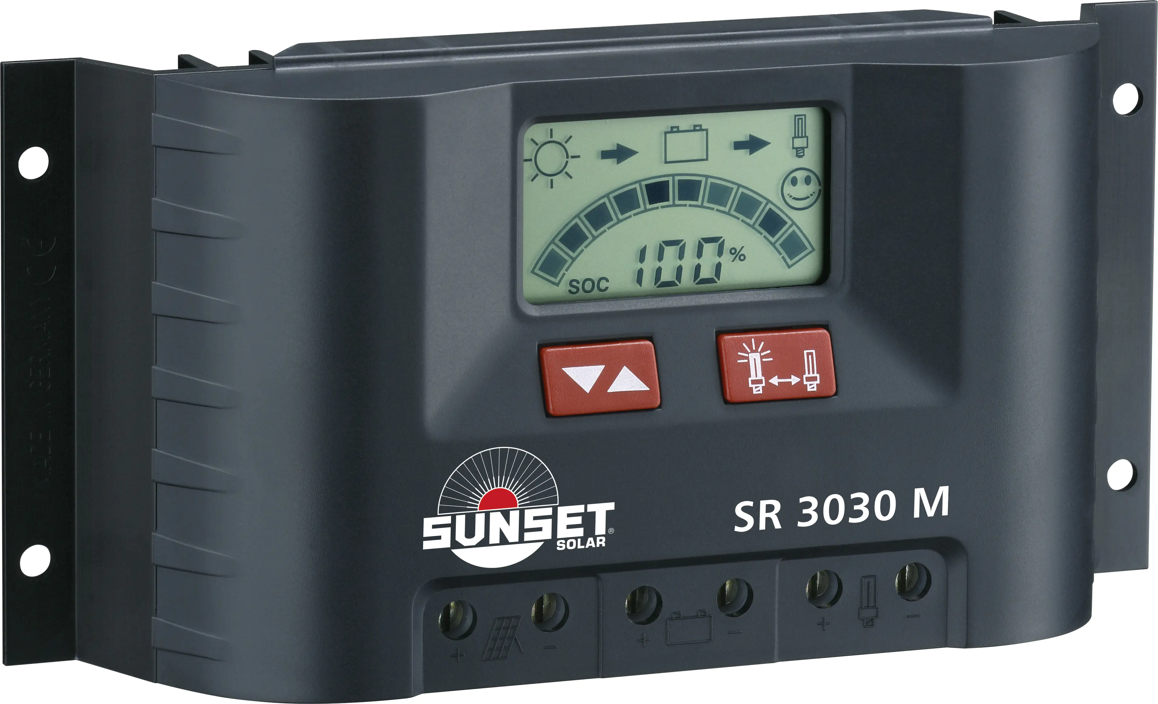 Sunset Solarladeregler SR 3030 30 A, 12/24 Volt, mit Display