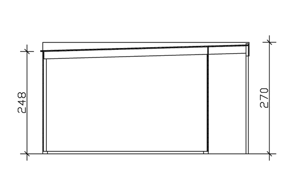 SKAN HOLZ Gartenhaus Tokio 4 402 x 402 cm schiefergrau mit Fußboden, doppelschalig