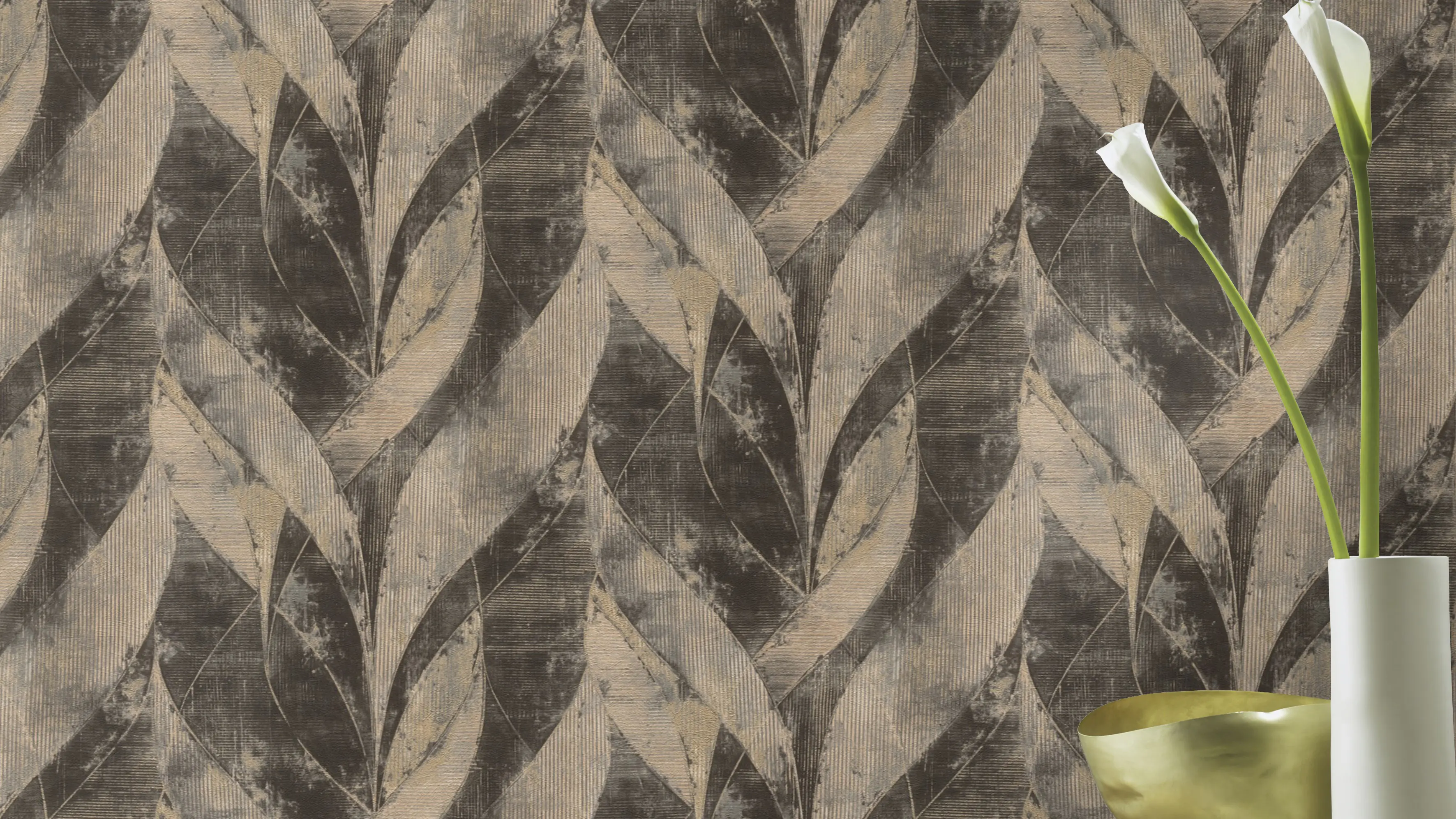 Rasch Vliestapete 520071 Concrete grafik bronze-grün, 10,05 x 0,53 m