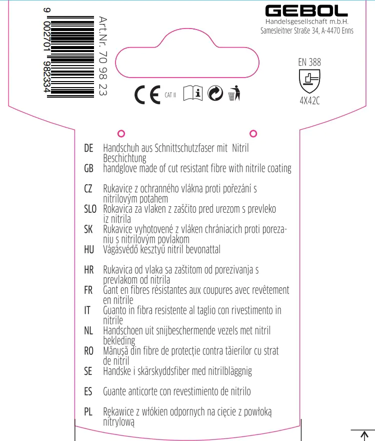 Gebol Handschuh Master Cut C Plus   Gebol Handschuh Master Cut C Plus