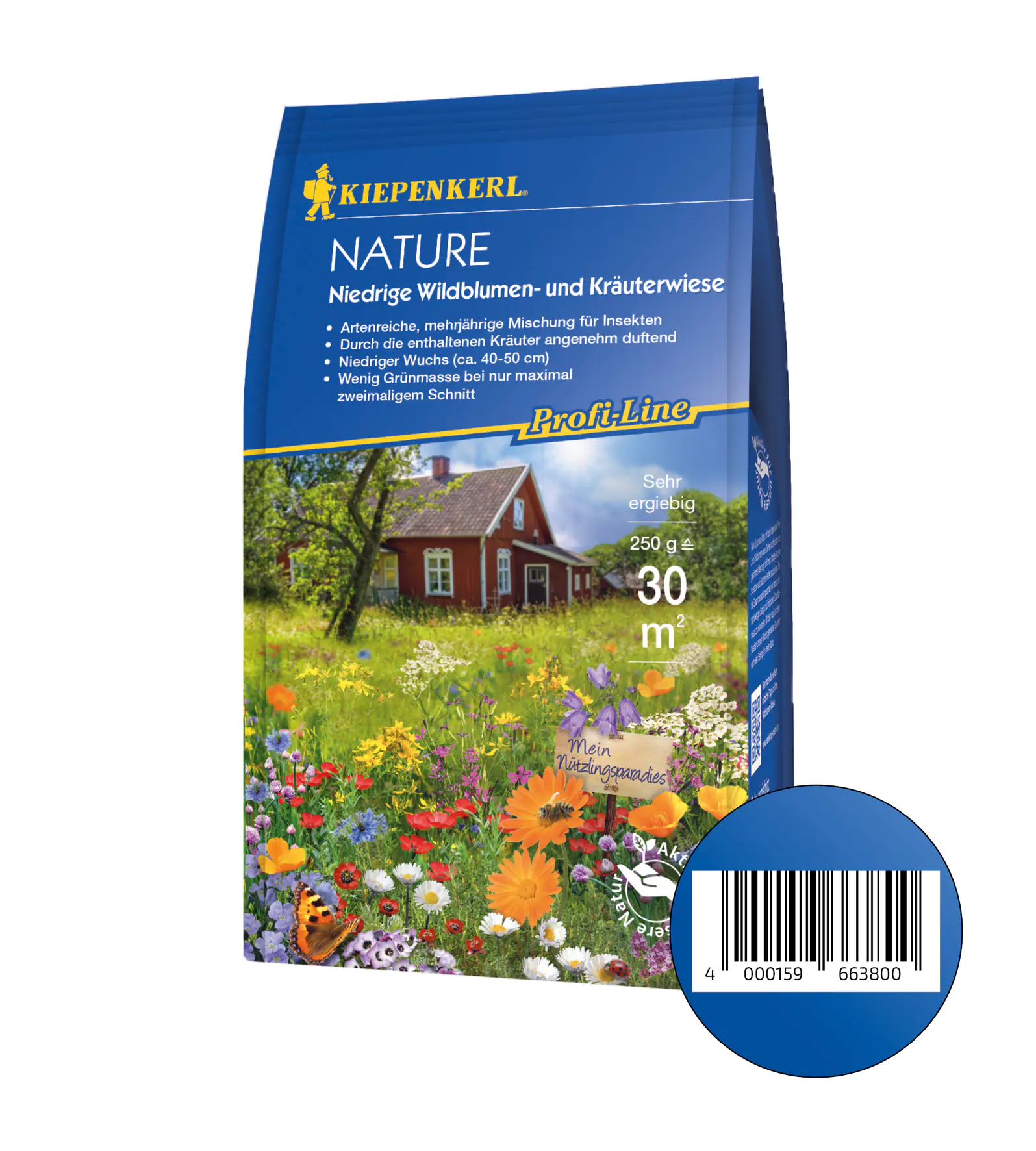 Kiepenkerl Profi-Line Nature Niedrige Wildblumen- und Kräuterwiese, 0,25 kg 30 m² Kiepenkerl Profi-Line Nature Niedrige Wildblumen- und Kräuterwiese, 0,25 kg 30 m²