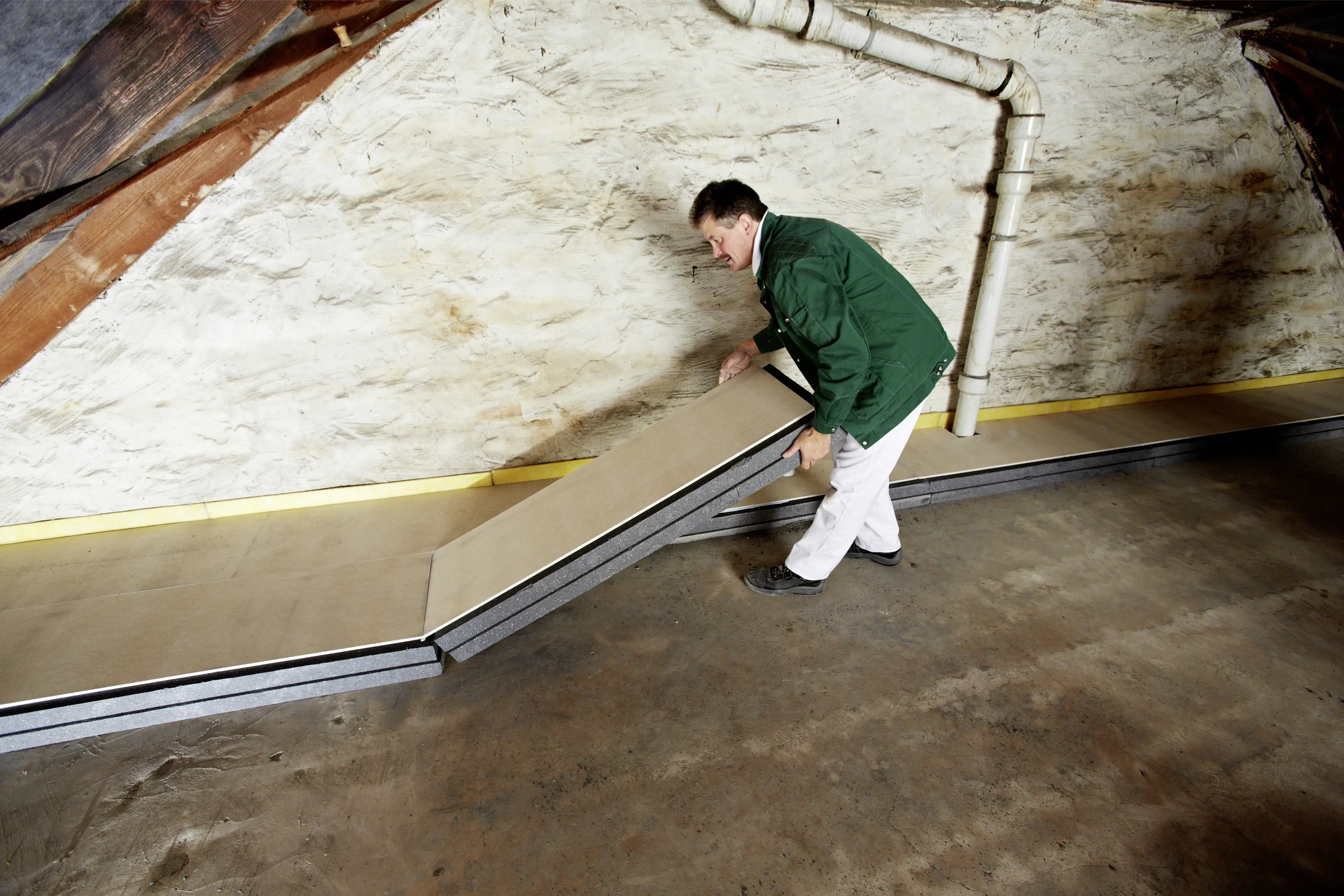 Rigidur Gipsfaser-Dachbodenelement 150 x 50 cm 135 mm mit EPS-Kaschierung