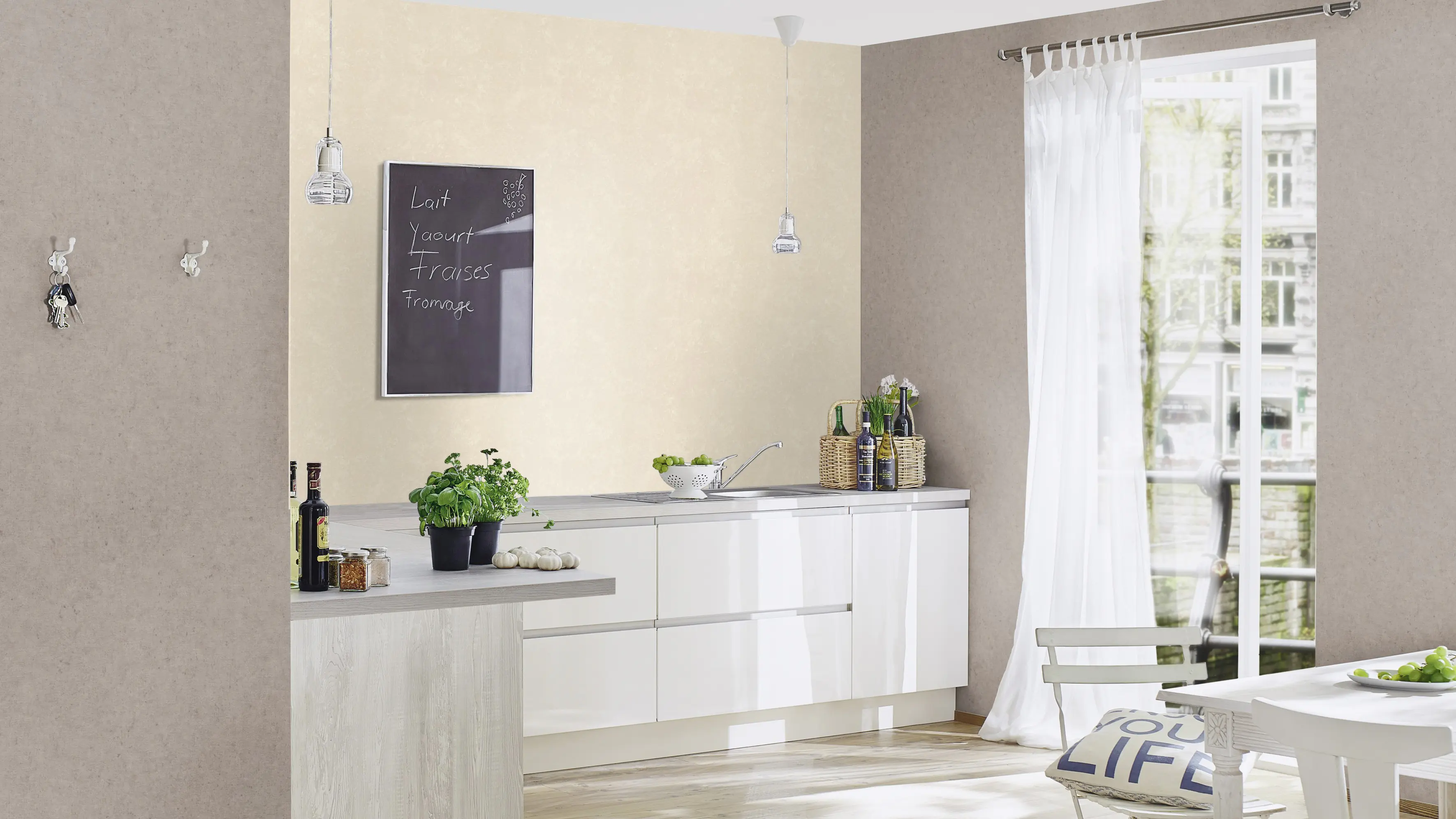 Rasch Vliestapete 315134 Beige-Warmbeige Uni 10,05 m x 0,53 m