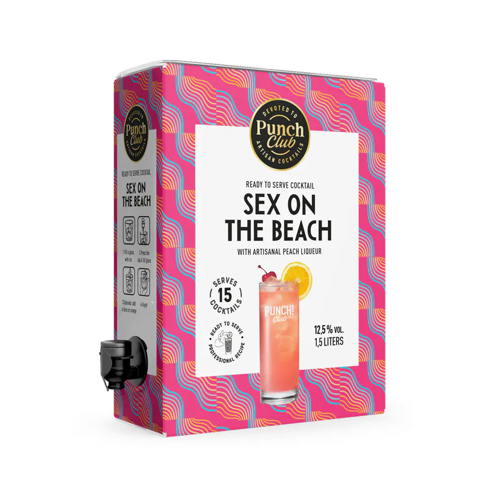 Punch Club Cocktail Sex on the Beach 1,5l mit Zapfhahn