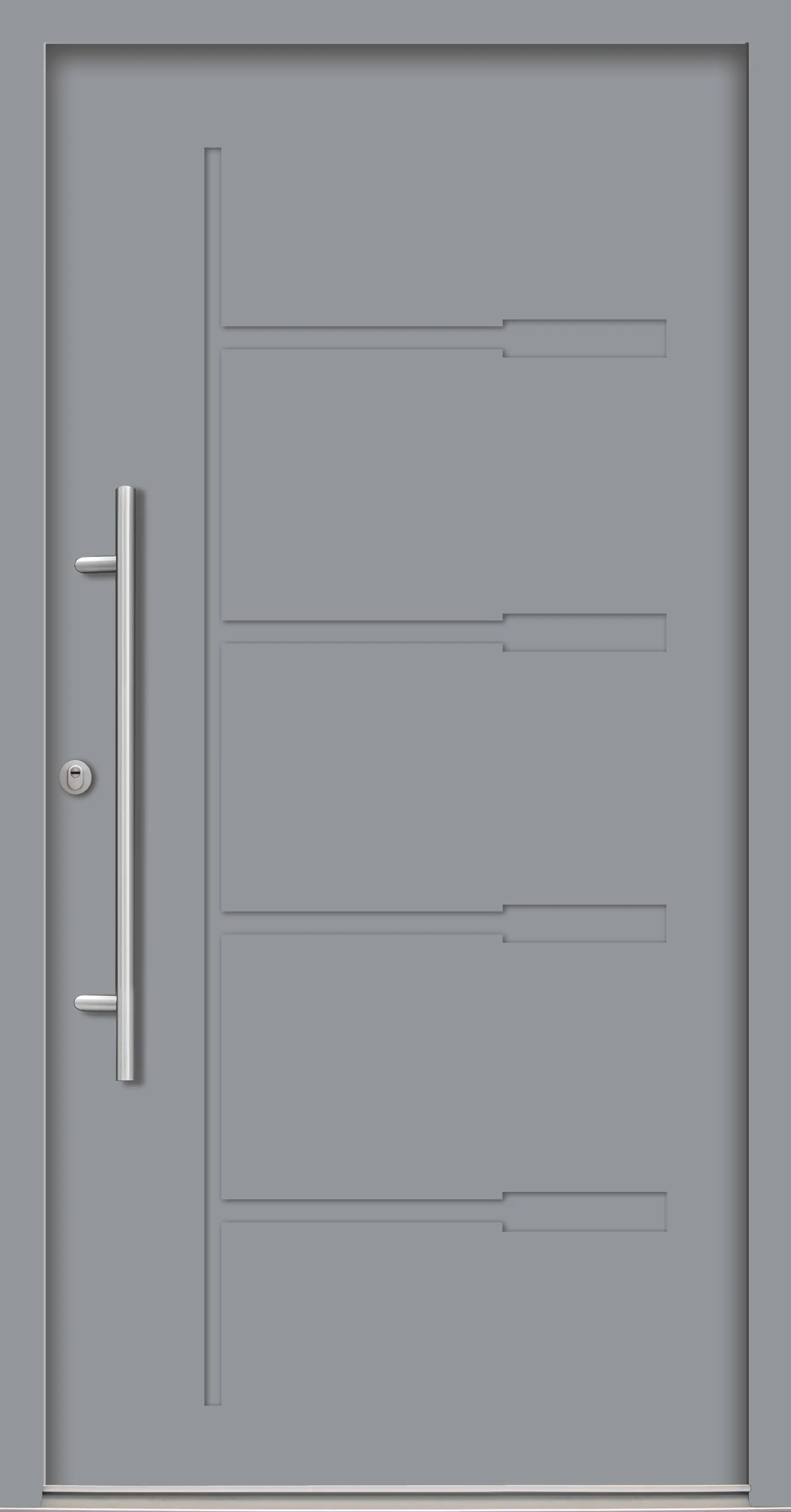 Splendoor Haustür Passivedoor Premium H1 RC2 Grau DIN Links 110 x 210 cm