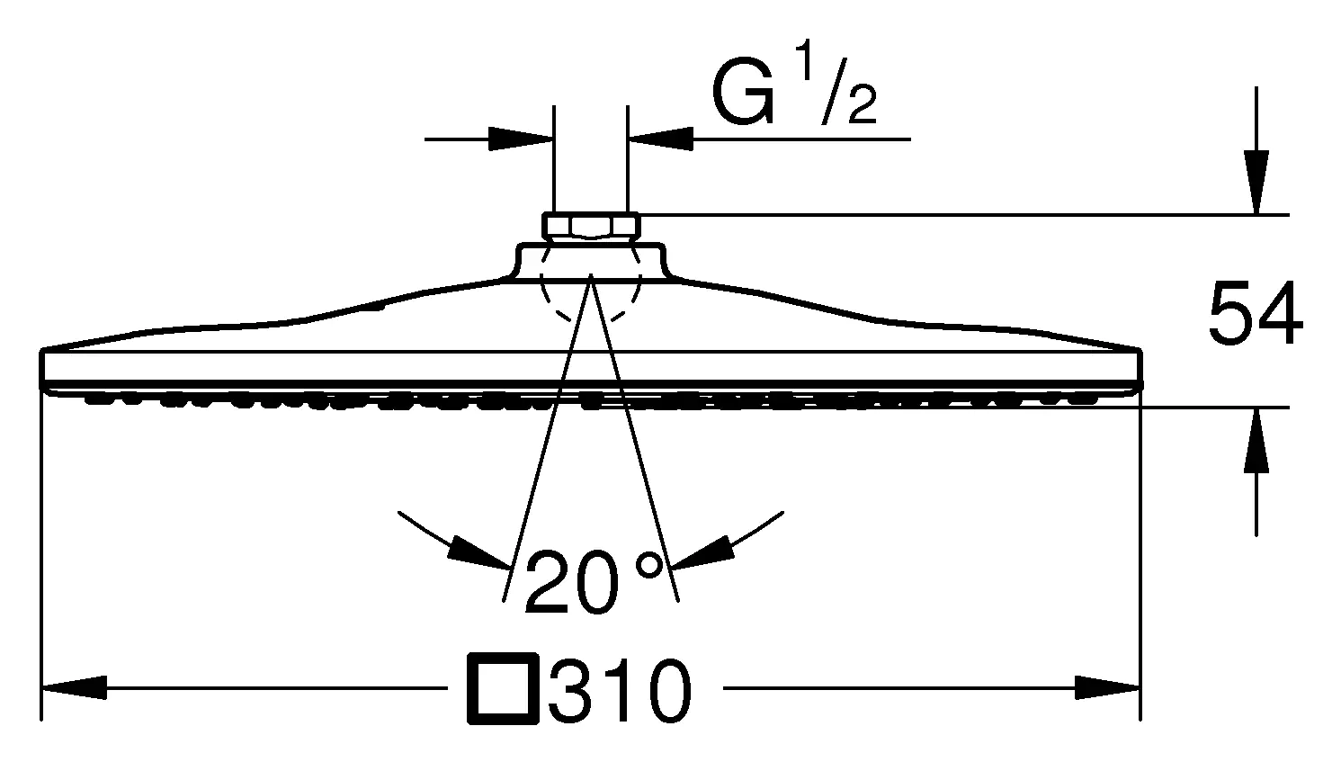 Grohe Rainshower Mono 310 Cube Kopfbrause chrom, inkl. GROHE DreamSpray perfektes Strahlbild Grohe Rainshower Mono 310 Cube Kopfbrause chrom, inkl. GROHE DreamSpray perfektes Strahlbild