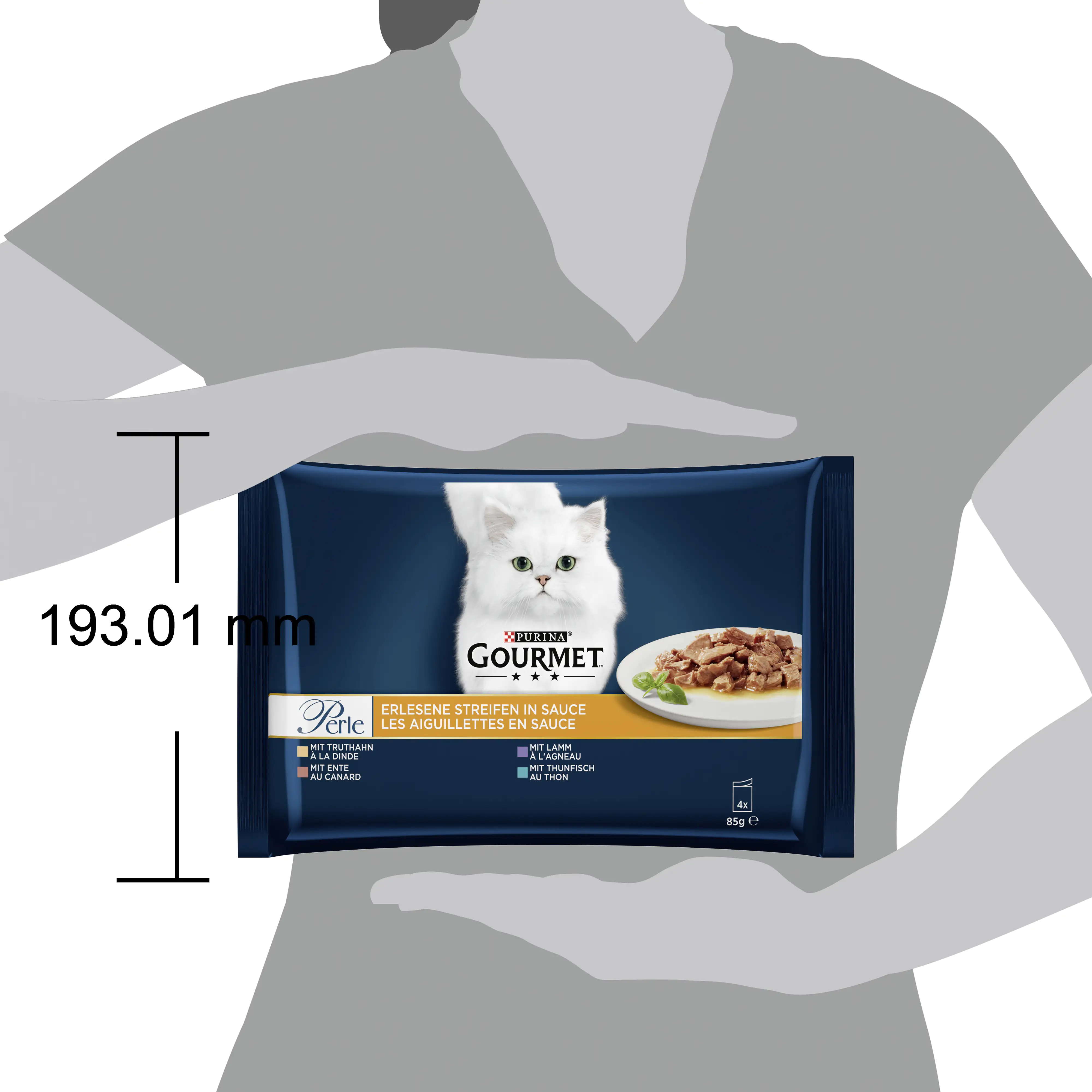 Gourmet Perle Erlesene Streifen mit Truthahn Thunfisch Ente Lamm 4x 85g Gourmet Perle Erlesene Streifen mit Truthahn Thunfisch Ente Lamm 4x 85g