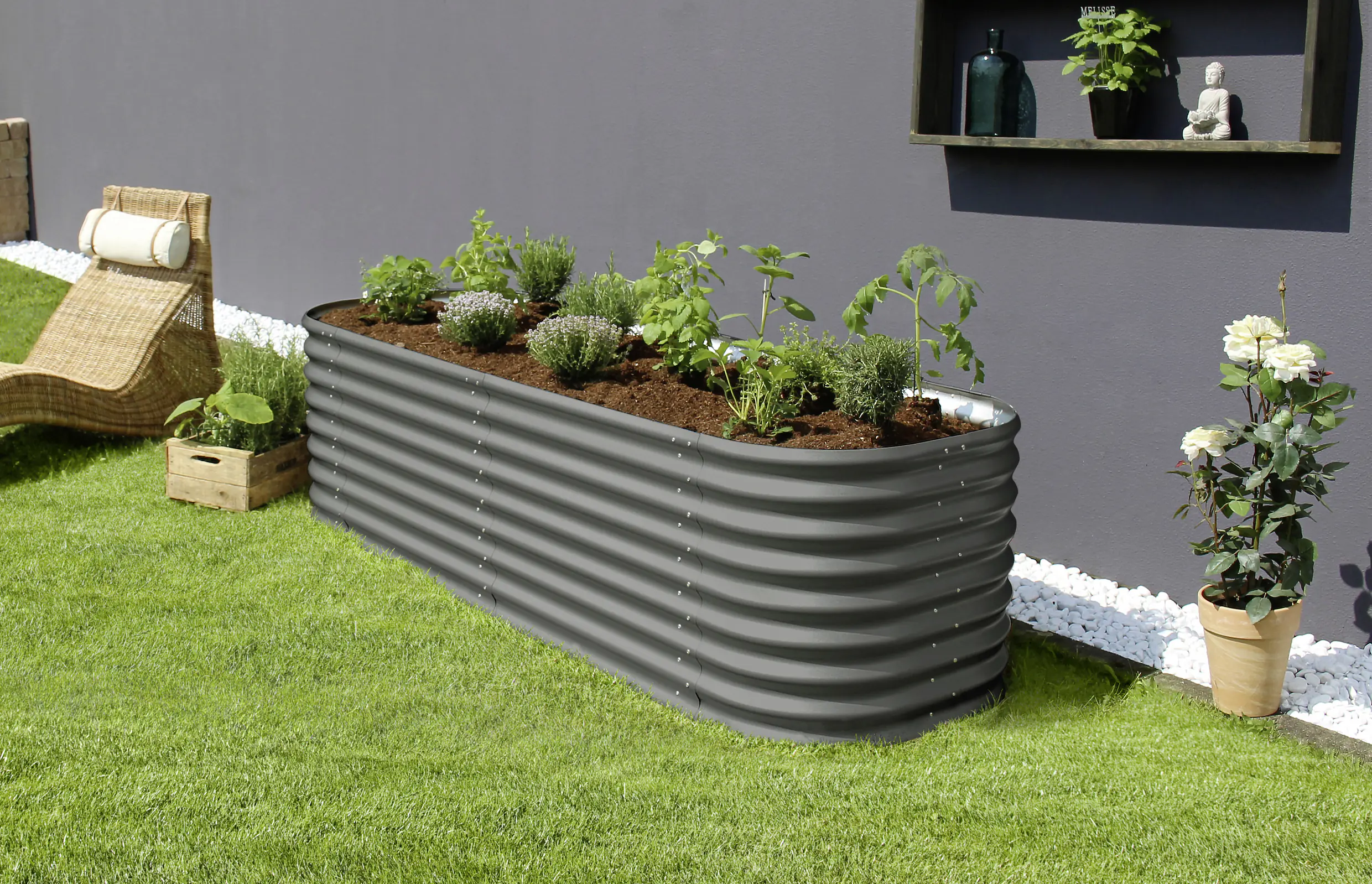 Vitavia Erweiterung Stretched zu Hochbeet 630 80 x 63 cm granit