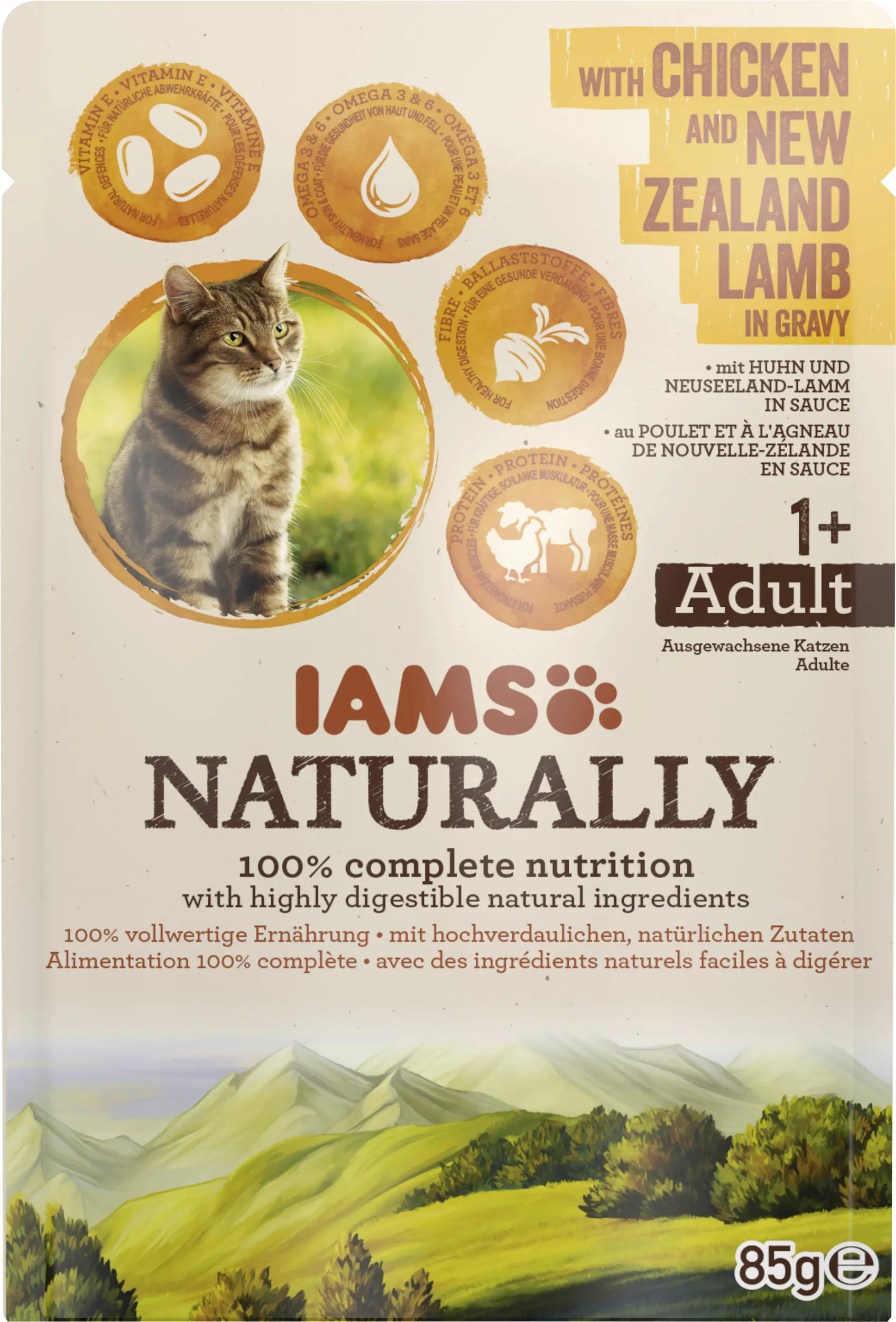 IAMS Naturally Katze Erw Huhn & Lamm 85g 85g
