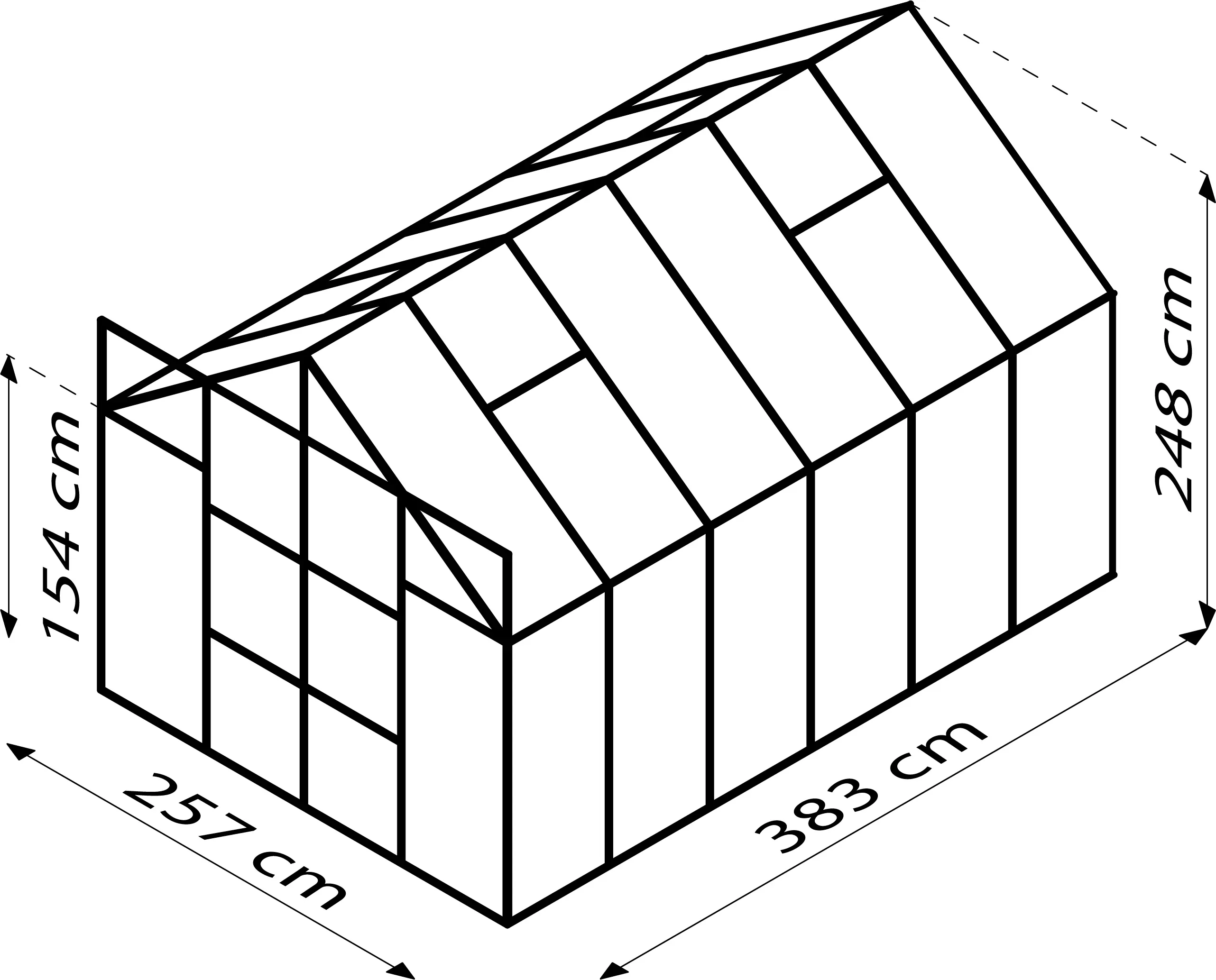 Vitavia Gewächshaus Uranus 9900 254 x 379 cm 3 mm Sicherheitsglas