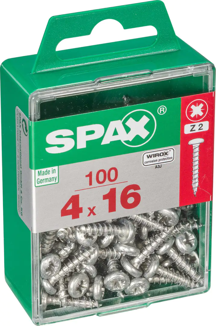 Spax Universalschrauben 4.0 x 16 mm TX 20 Rundkopf - 100 Stk.