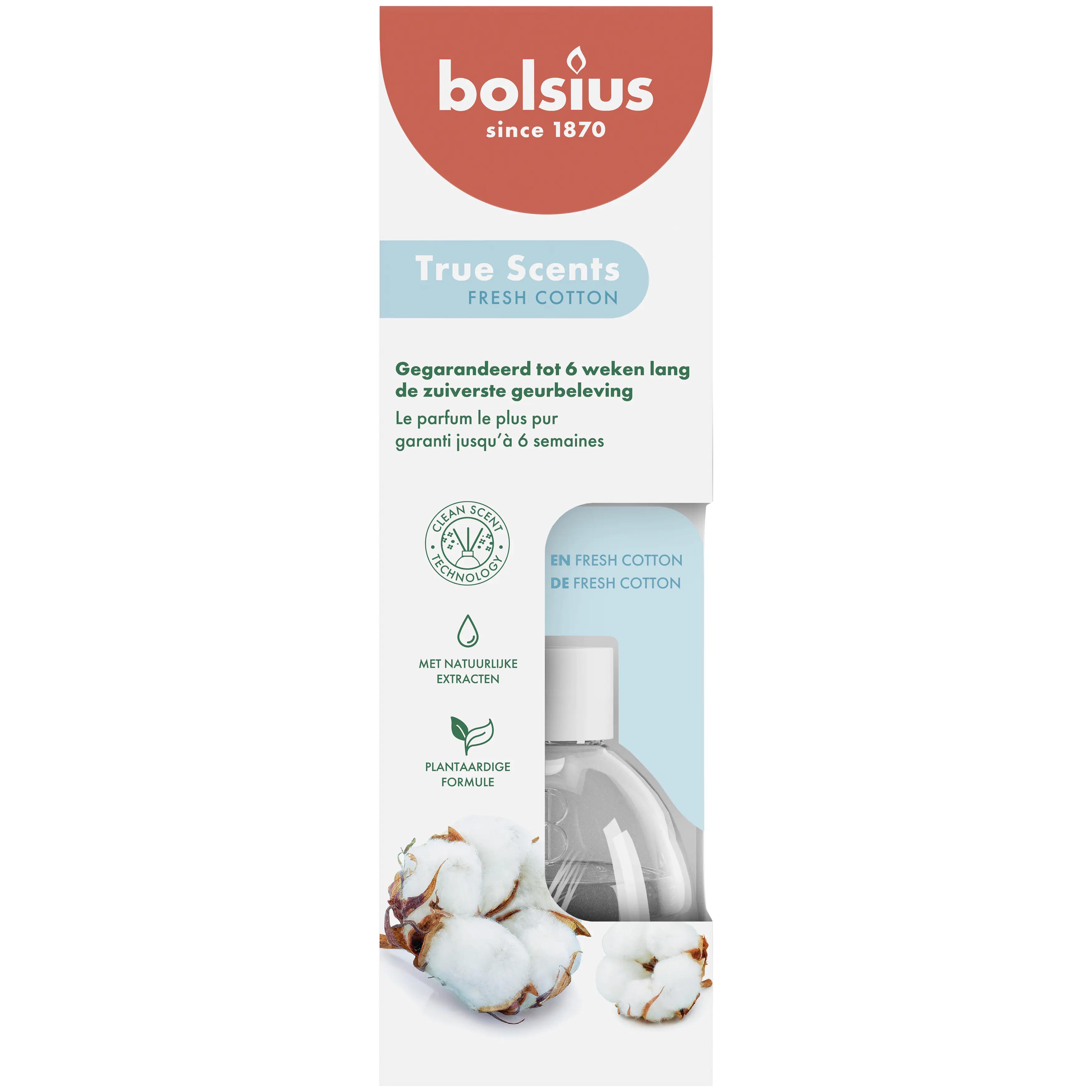 Bolsius True Scents Raumduft Fresh Cotton 60 ml 
