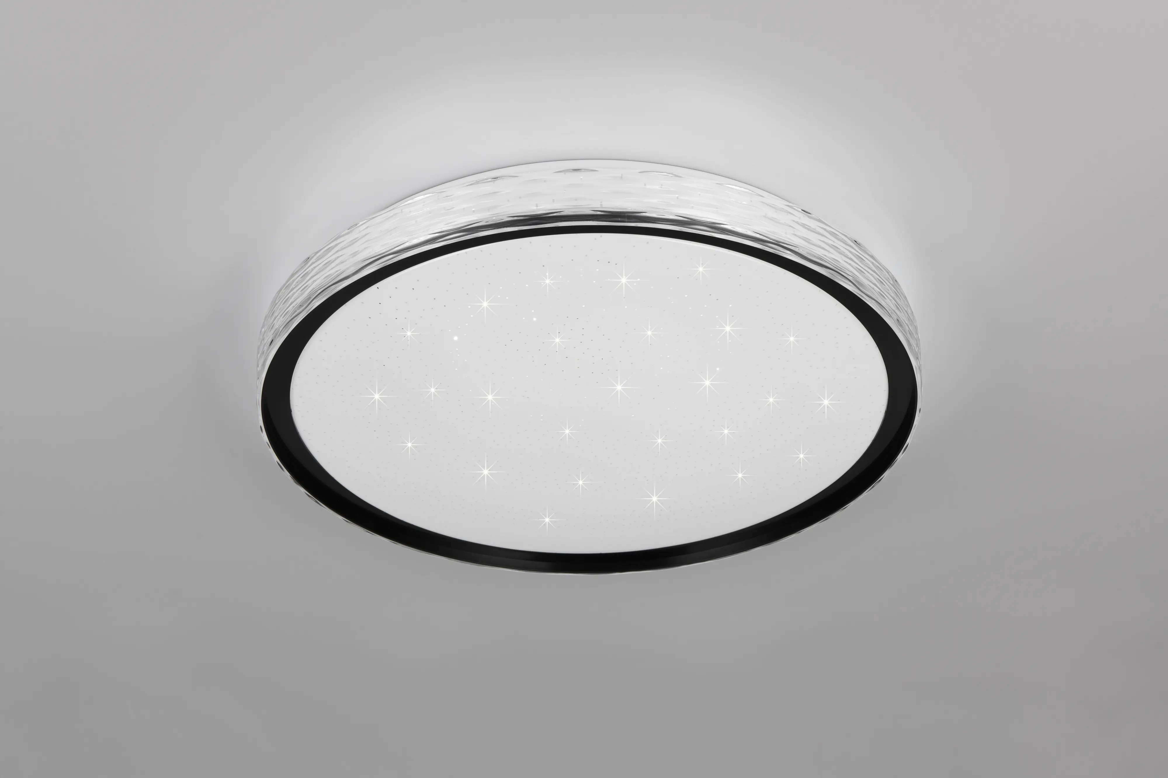 Reality LED Deckenleuchte Varda schwarz - weiß Fernbedienung