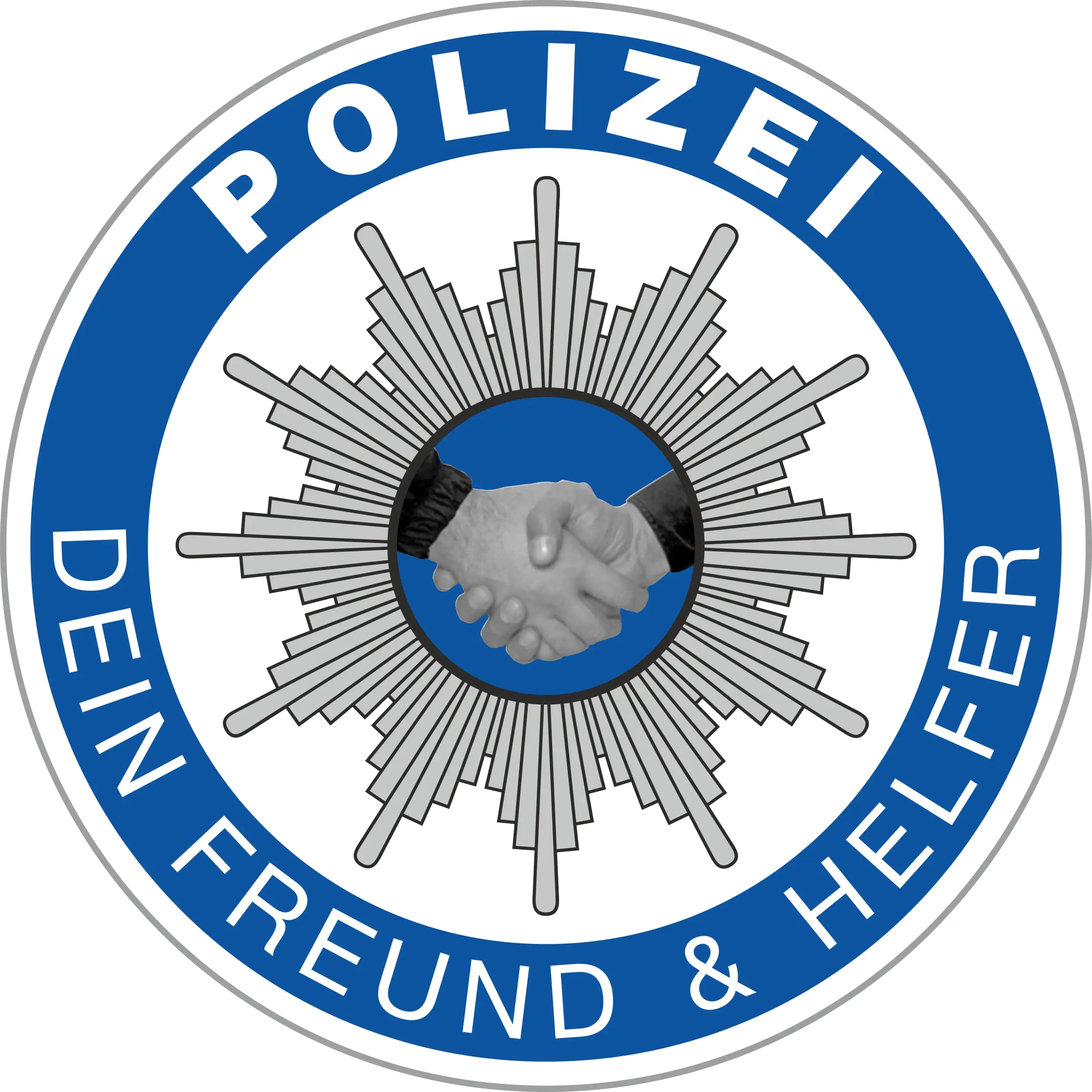 Hermann Schütz Aufkleber Polizei - Dein Freund & Helfer Ø 60mm