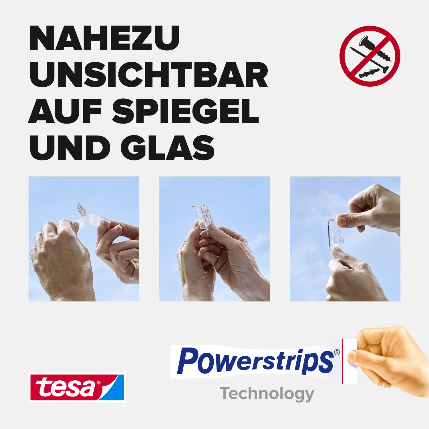 tesa Klebestreifen Traglast 1 kg, 8 Stück