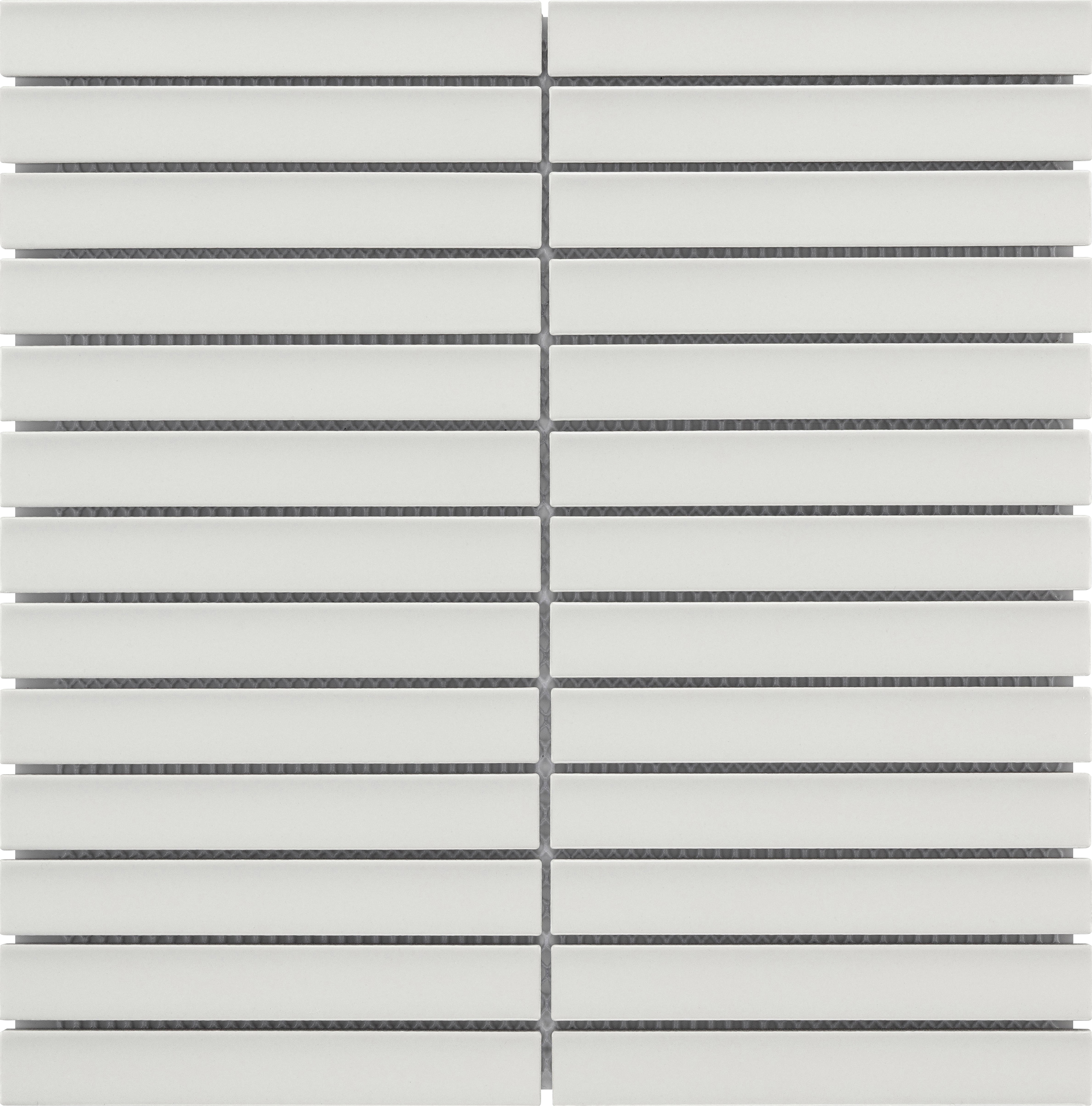 KNG Mosaikfliese Sticks 29,6 x 29,9 cm weiß matt