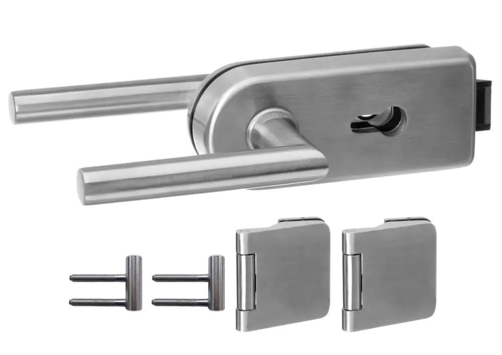 Beschlag-Set Circolare Edelstahl für Glas-Drehtür