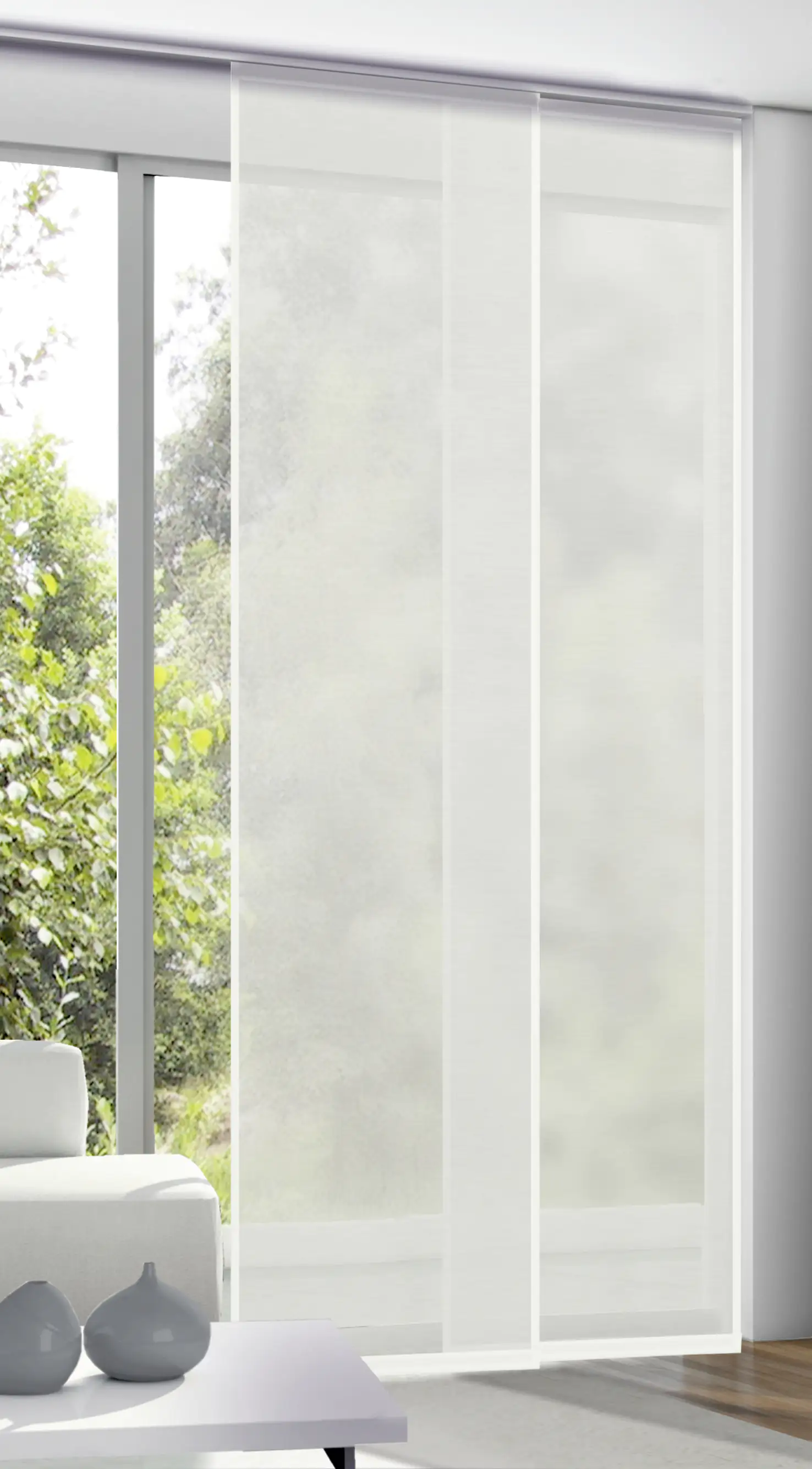 Neusser Collection Flächenvorhang Uni offwhite, 245 x 60 cm